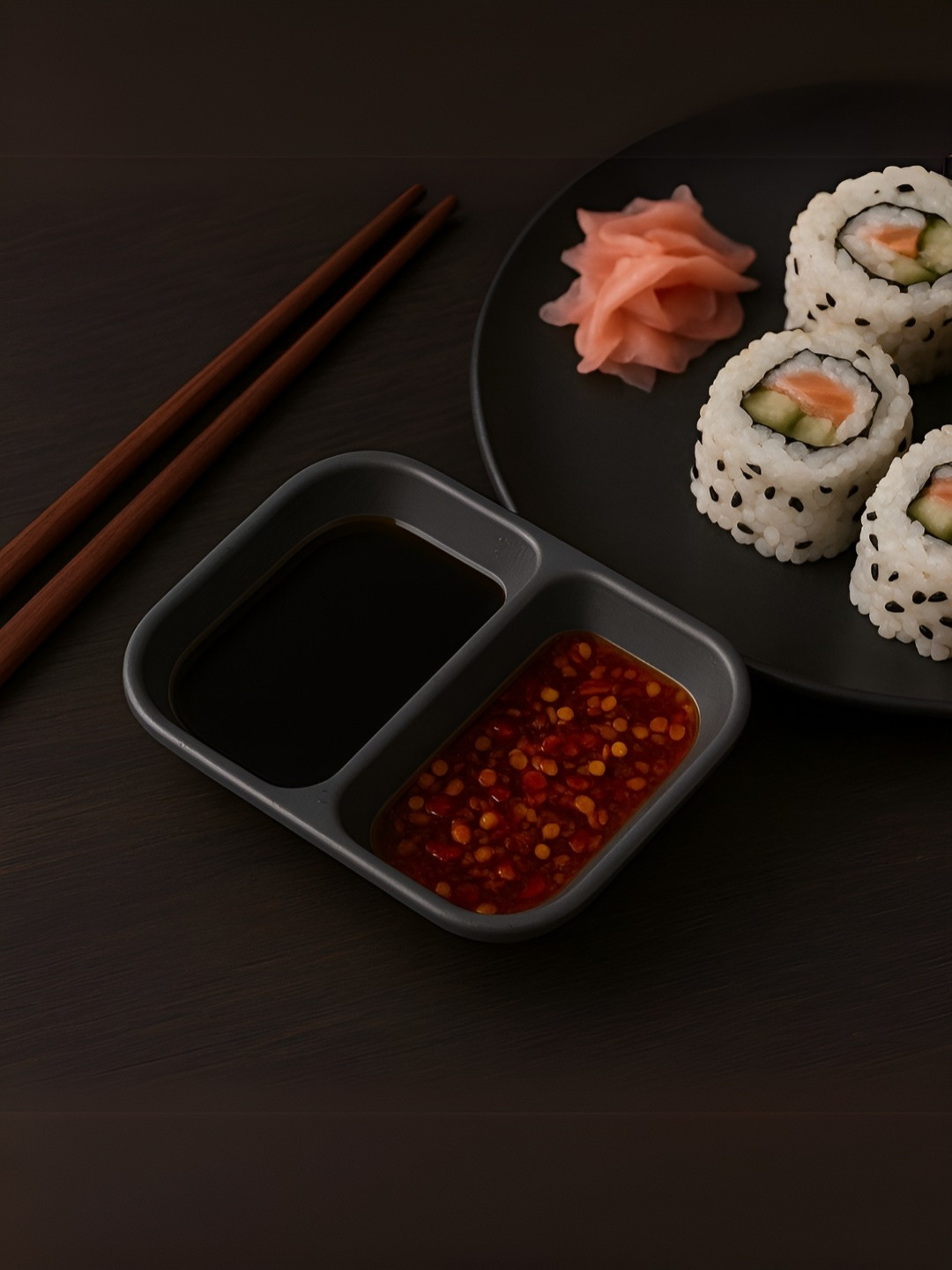 Myntra Elegant Homes Grey 4 Pieces Bamboo Dishwasher and Microwave Safe Dipping Plates