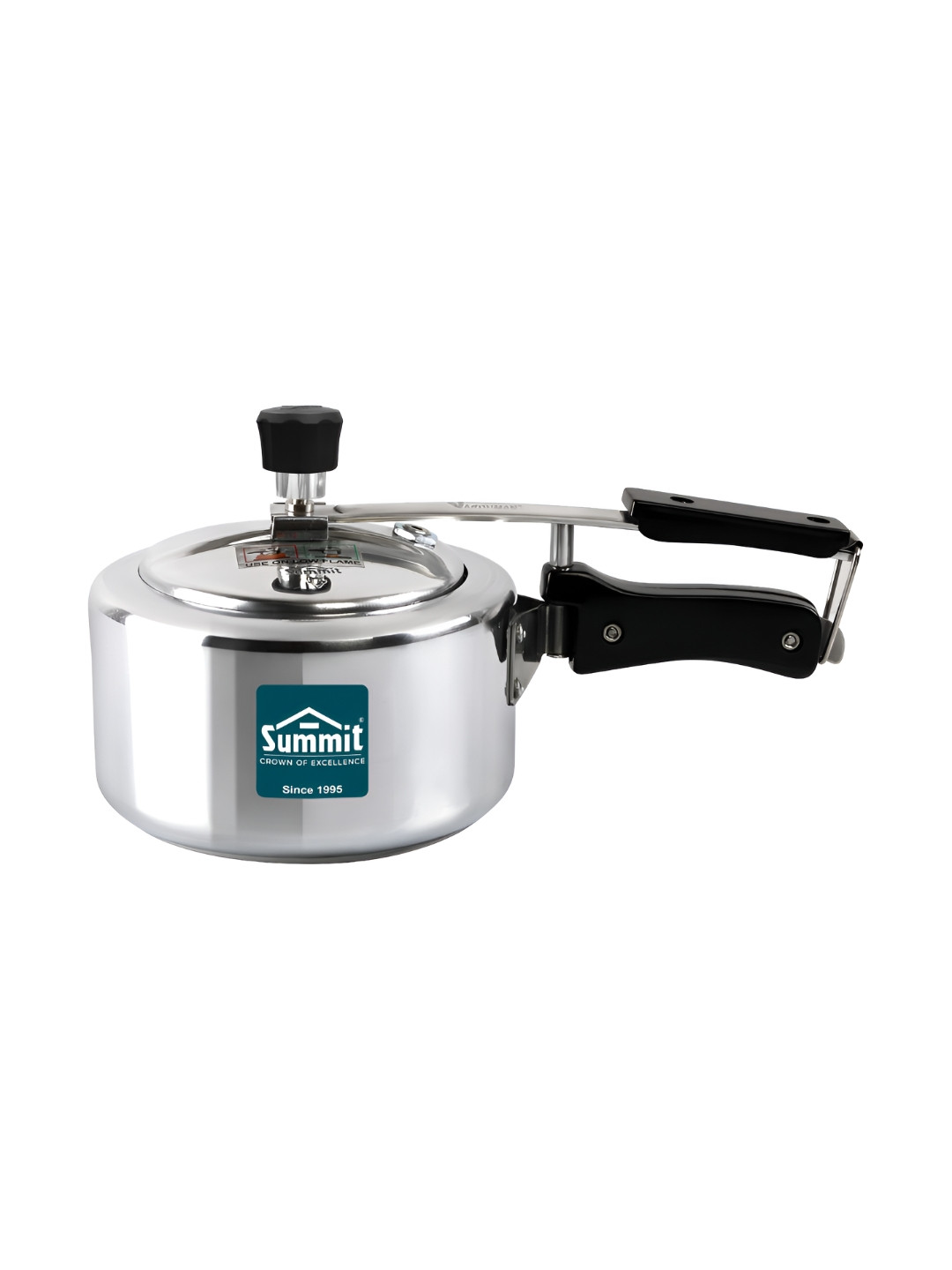 SUMMIT Fine Silver Aluminium Dishwasher safe Induction Inner Lid Pressure Cooker-2 L