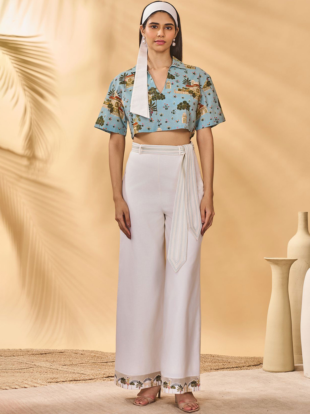 Masaba Crop Top & Trousers Co-Ord Set