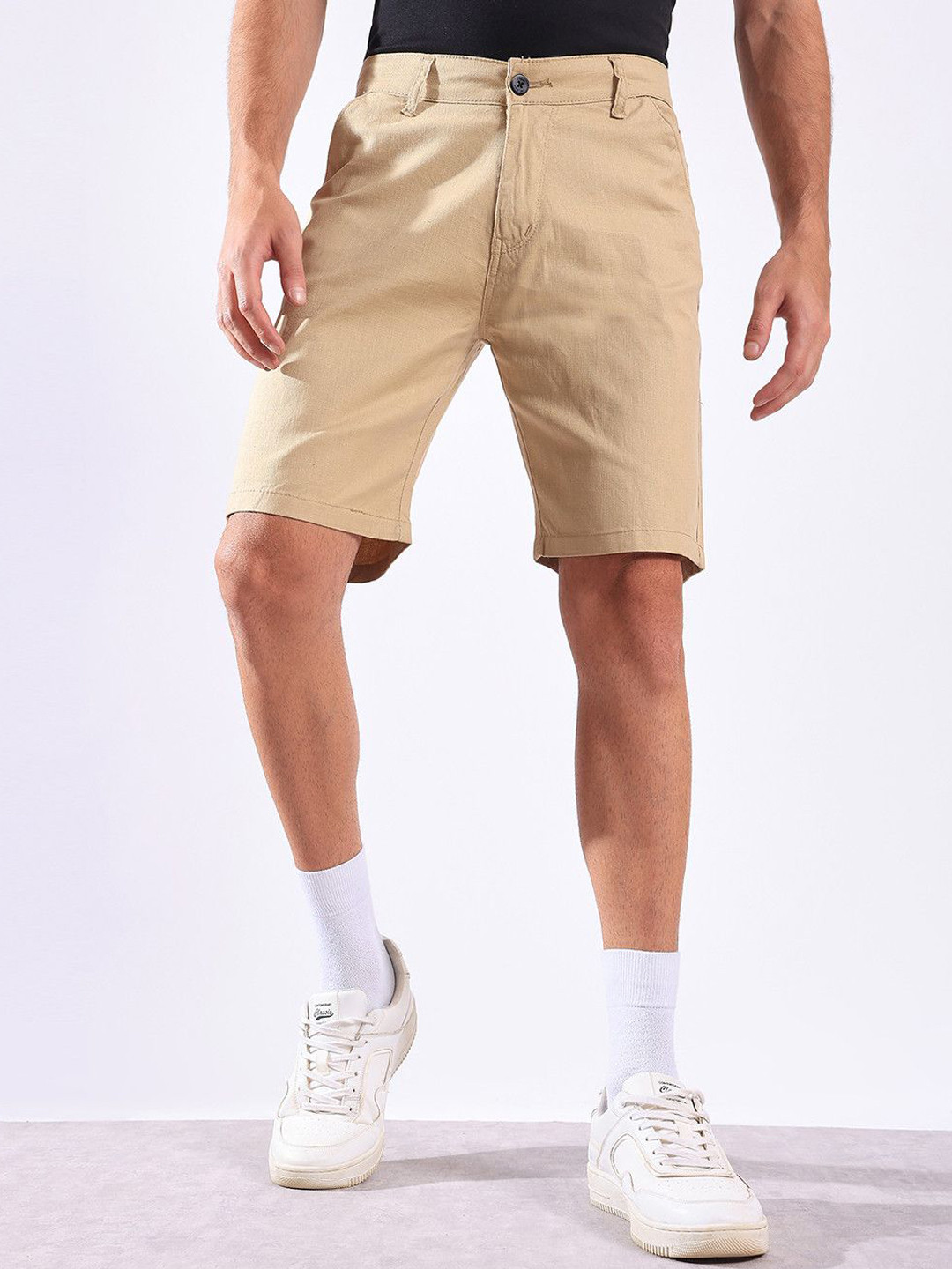 Hence Men Regular Fit Linen Chino Shorts
