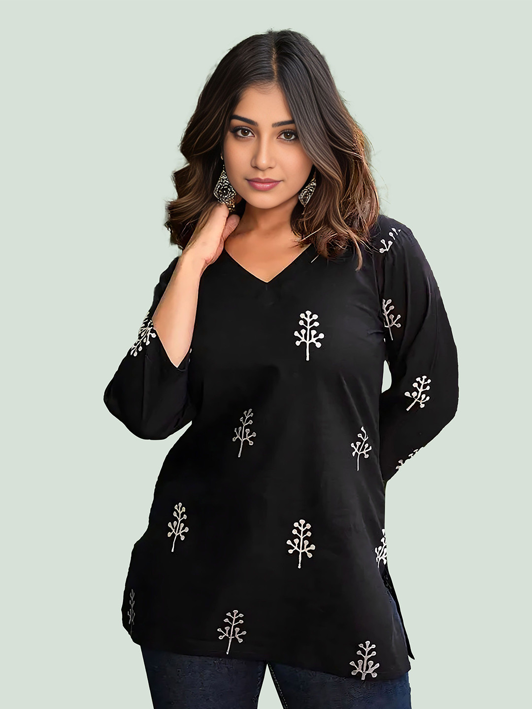 Dream Beauty Fashion Women Tribal Print Short Kurti