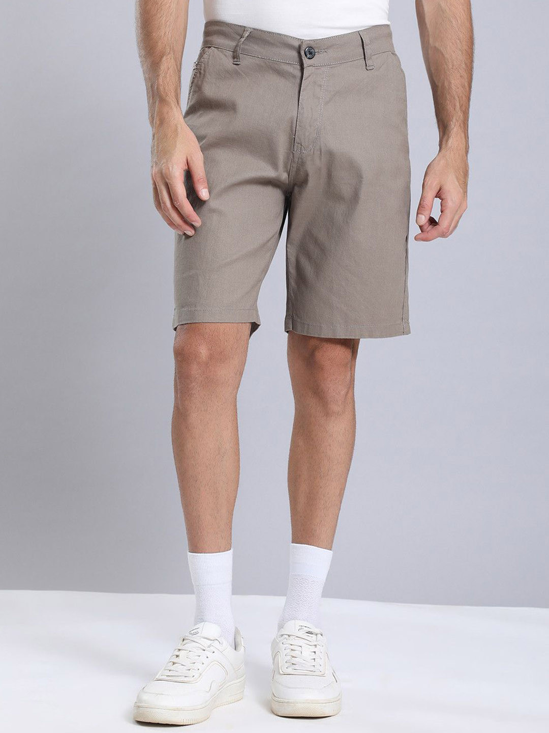 Hence Men Regular Fit Linen Chino Shorts