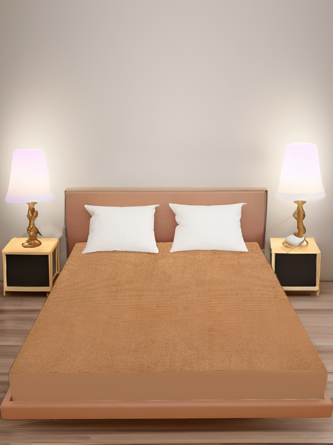 Wings Star Beige Queen Mattress Protector