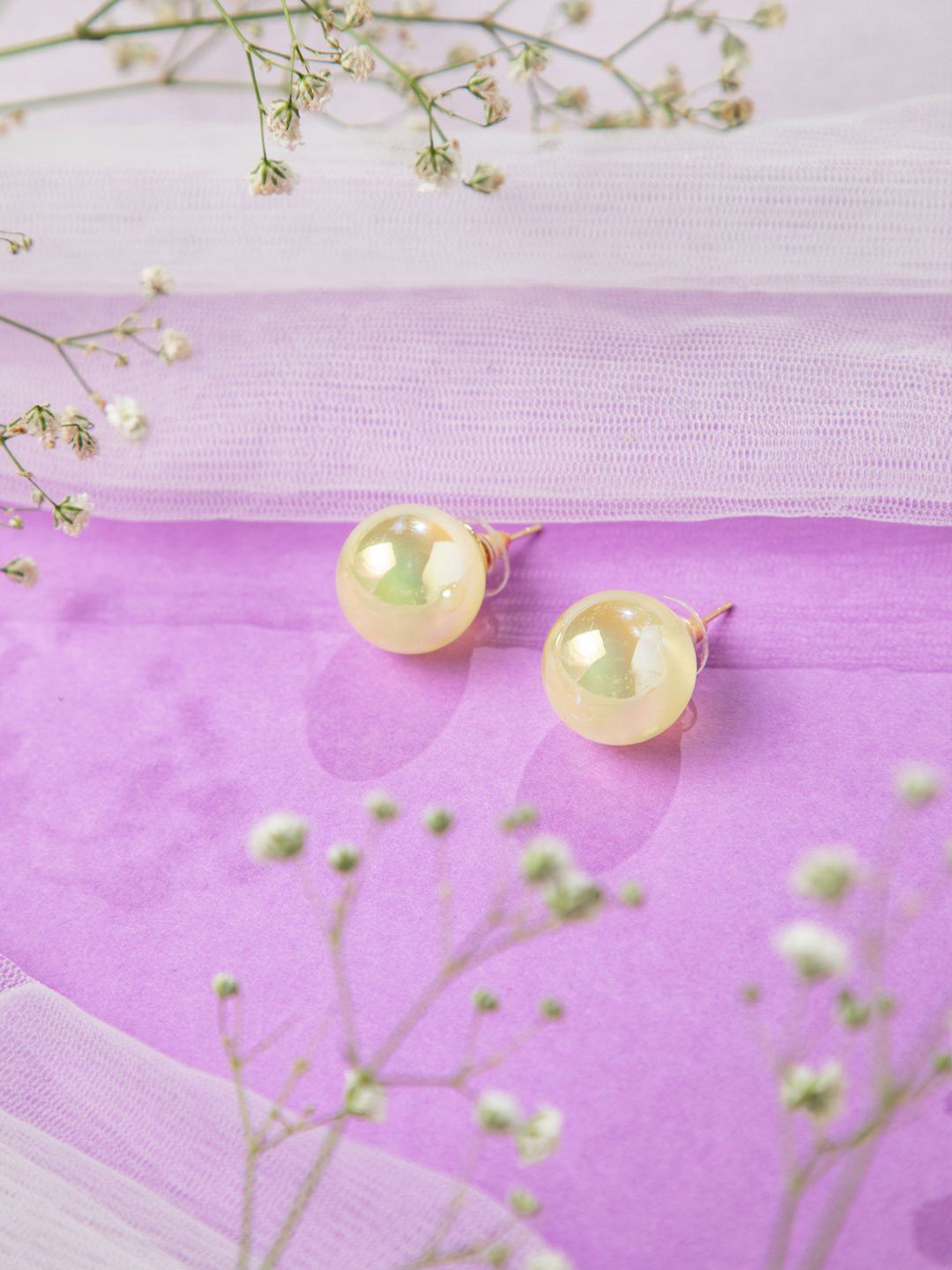 Niscka Pearls Beaded Circular Studs