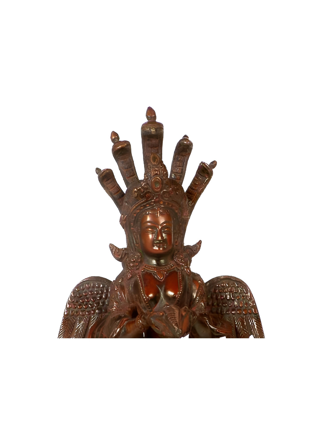 Exotic India Chola Brown Lord Naga Kanya Religious Idol Showpiece