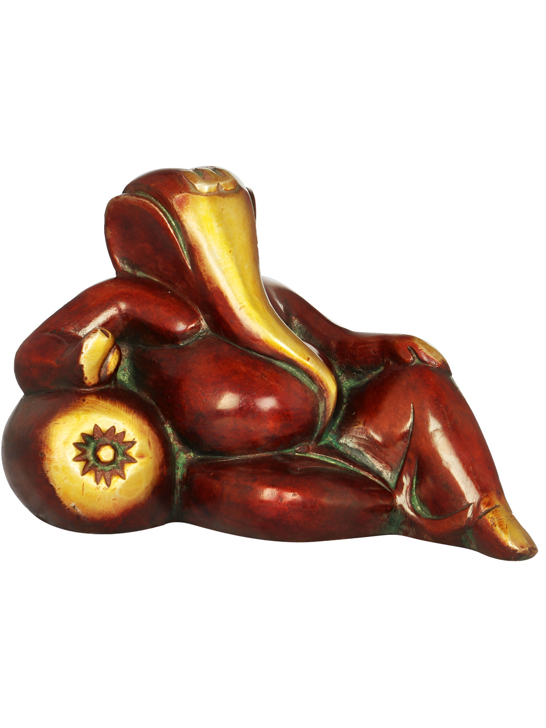 Exotic India Red Religious Figurine Showpiece