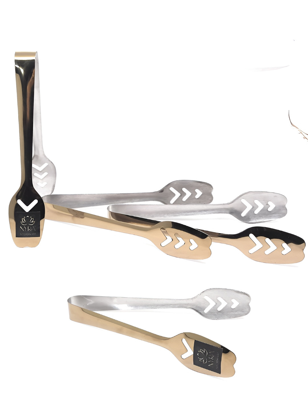 Nyra Kitchenware 4Pcs Stainless Steel Serving Tongs