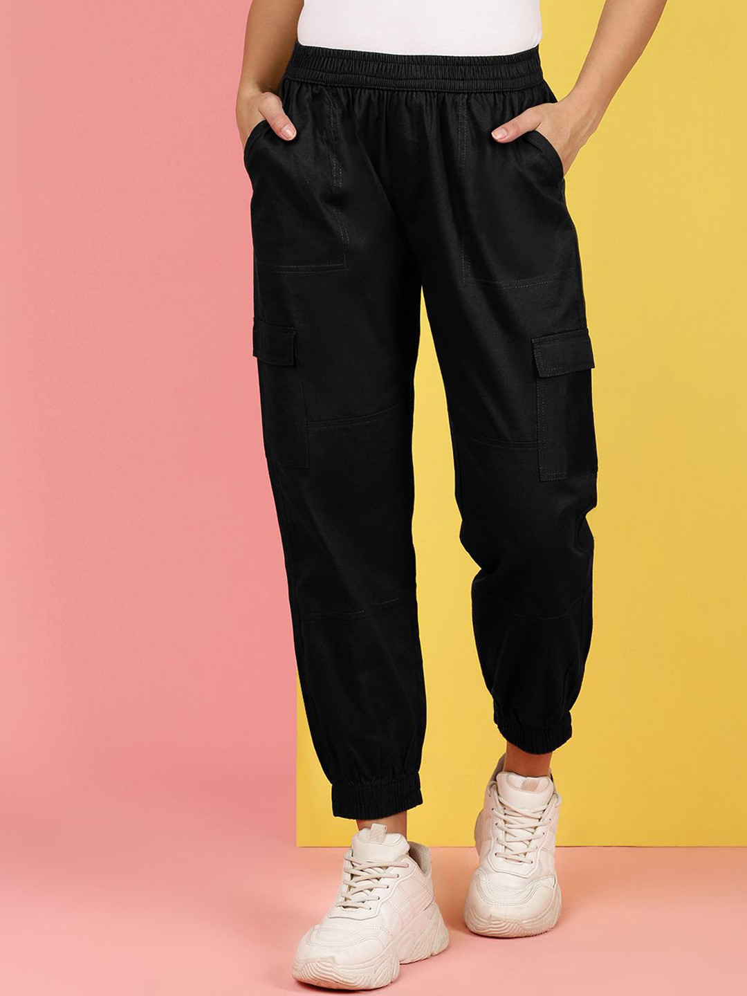 Kaali Peeli Women Tailored Cargos Trousers