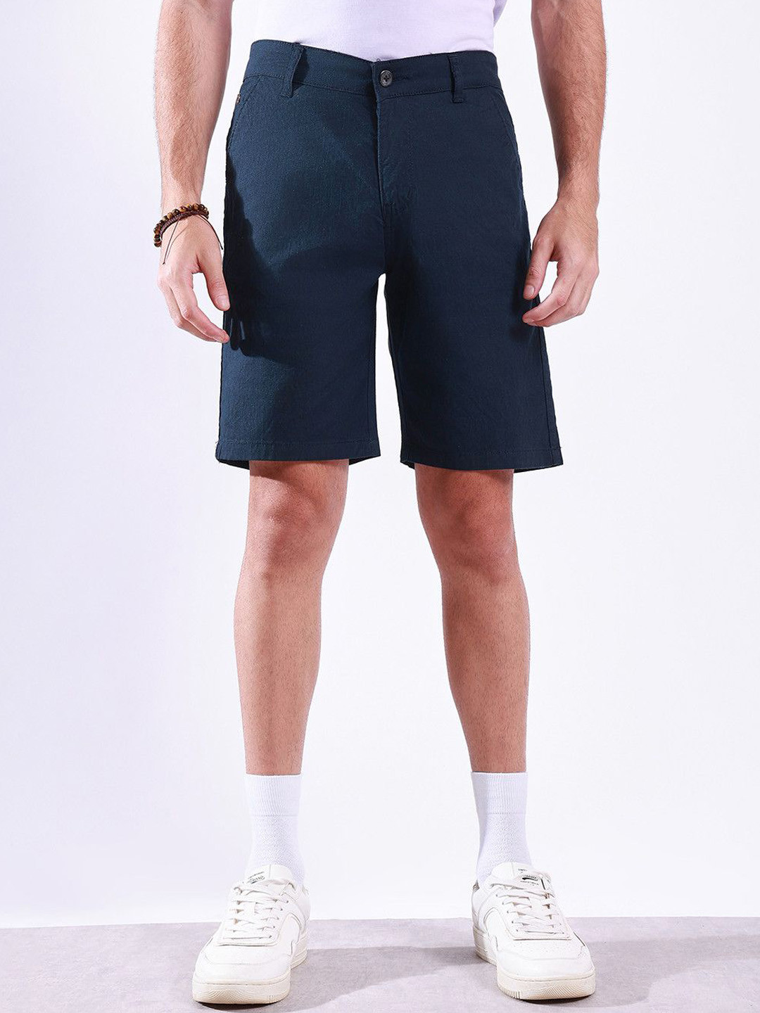 Hence Men Regular Fit Linen Chino Shorts