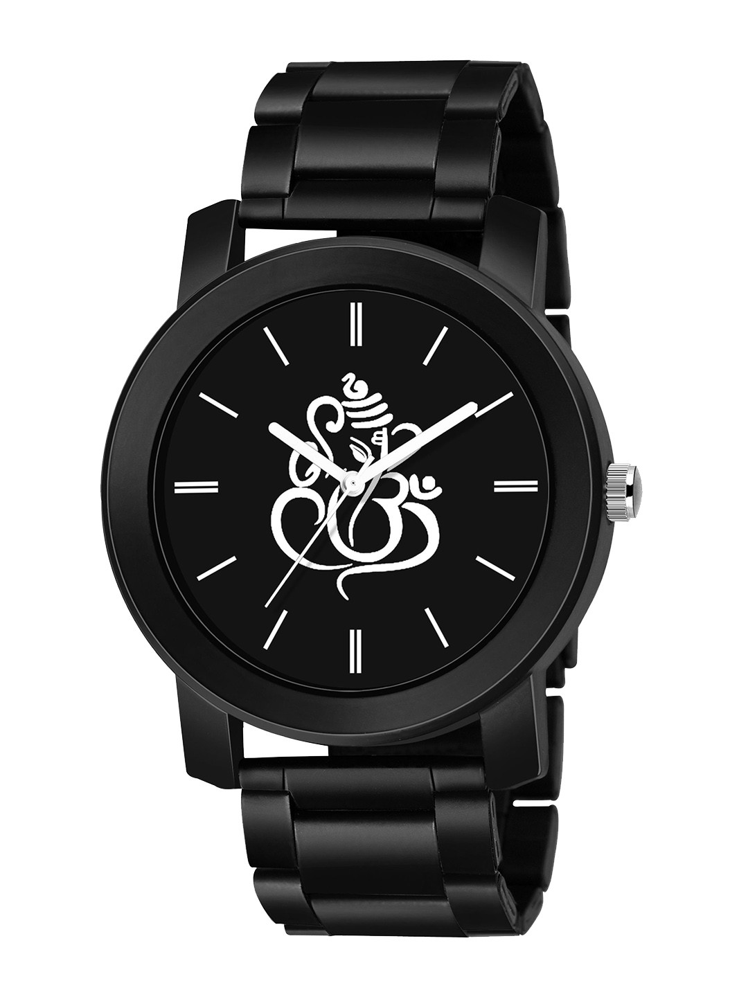 SWADESI STUFF Men Dial & Bracelet Style Strap Analogue Watch METAL BLACK 6B
