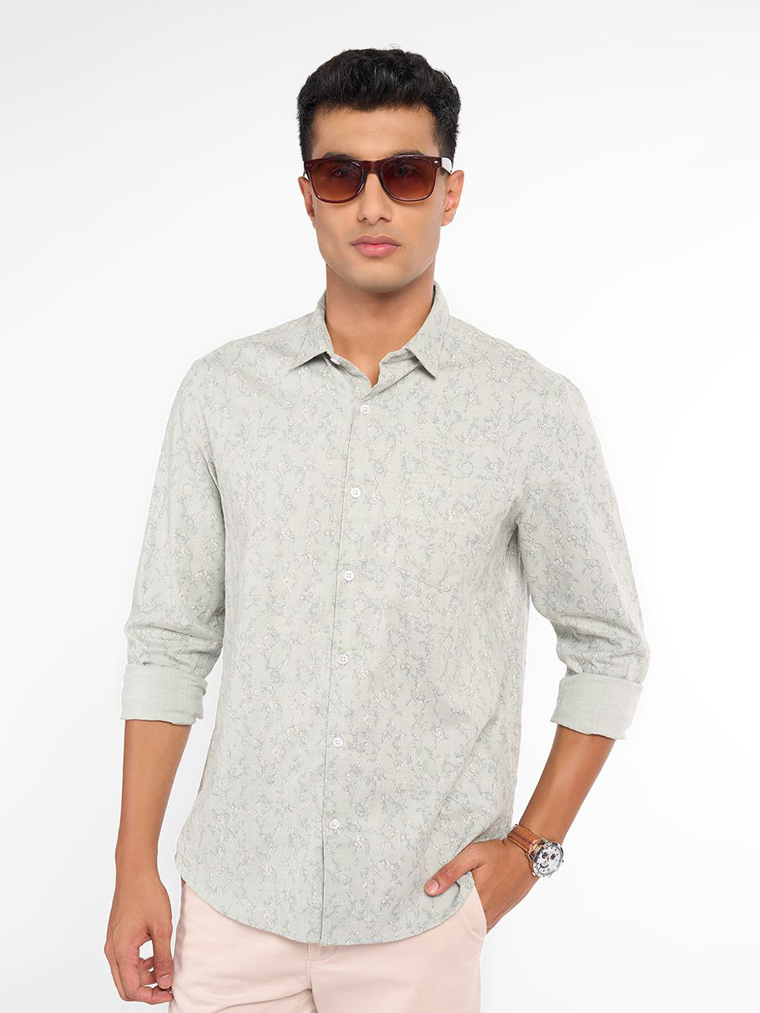 Peregrine by Pantaloons Men Floral Printed Casual Shirt