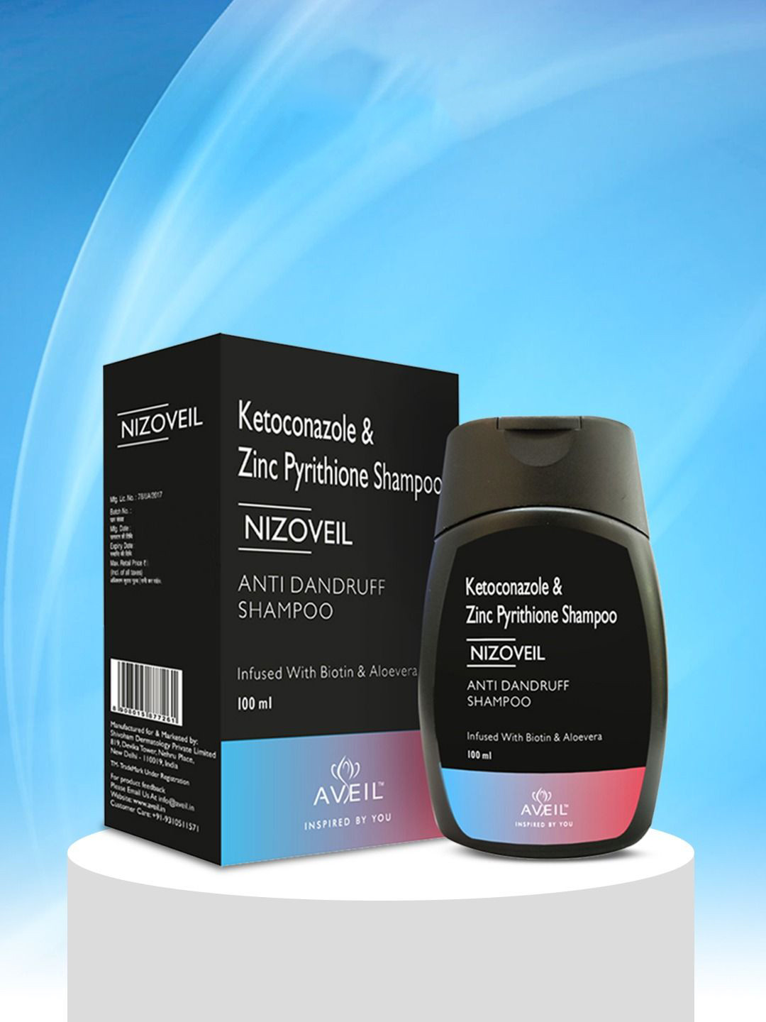 AVEIL Nizoveil Anti Dandruff Shampoo With Aloe Vera - 100 ml