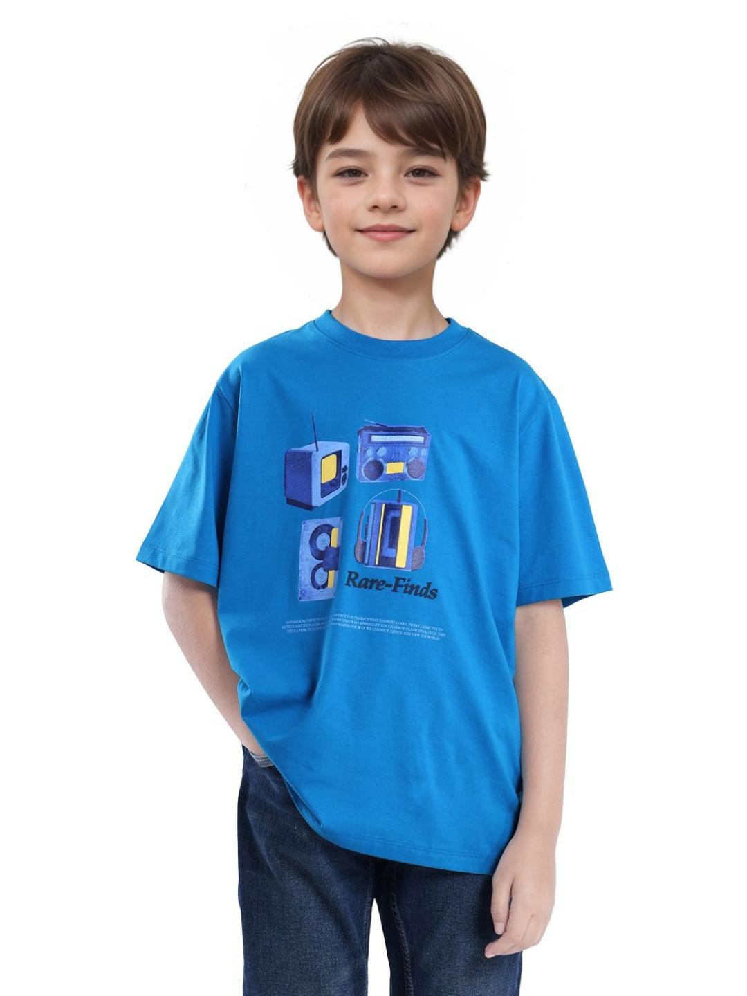 RARE ONES Boys Graphic Printed Cotton T-shirt