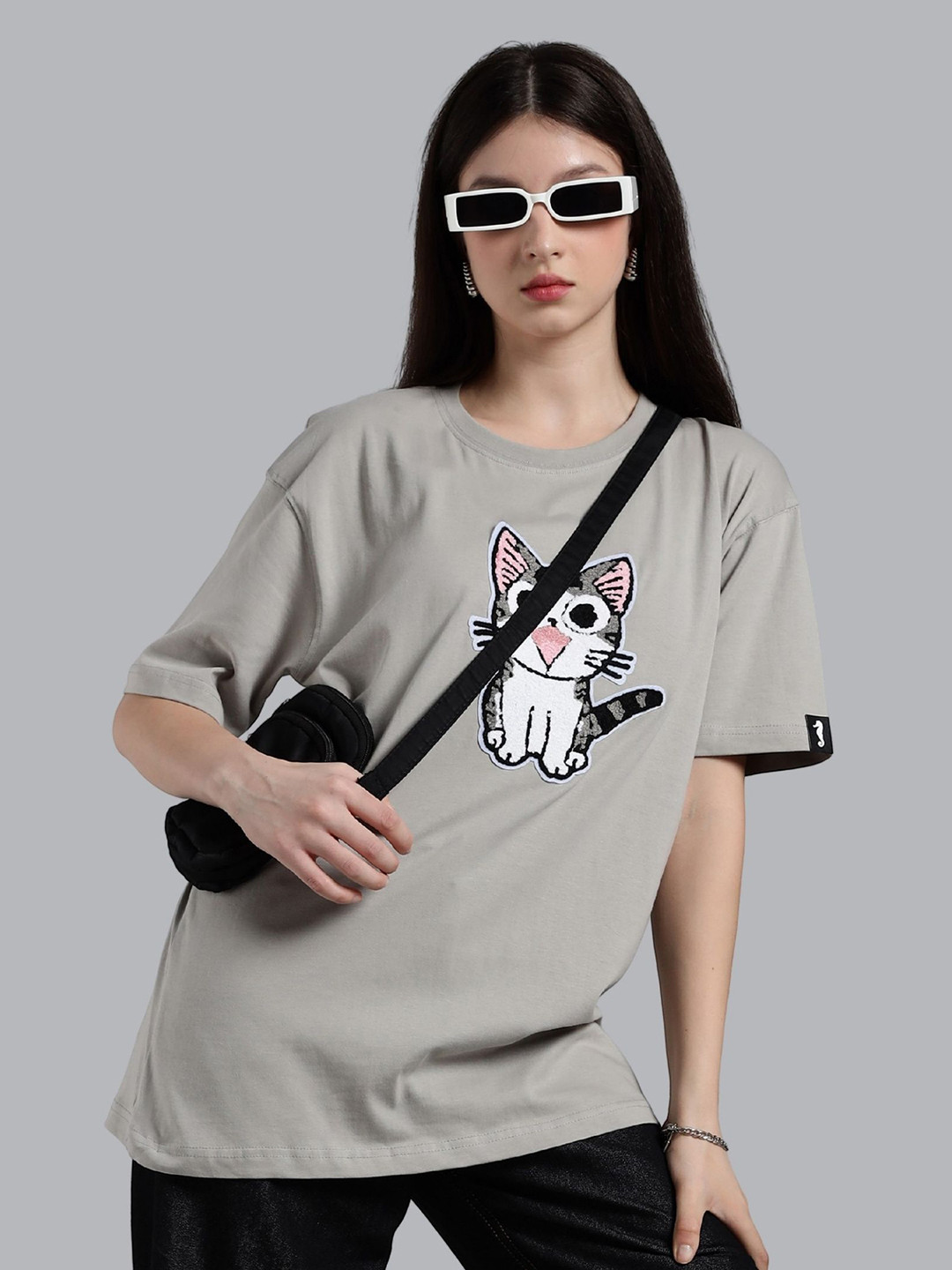 The Sea Horse Printed Extended Sleeves Pure Cotton T-shirt