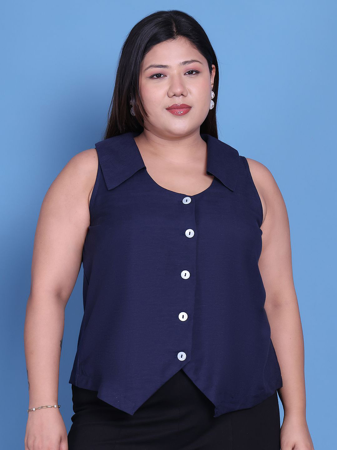 theRebelinme Women Linen Plus Size Top