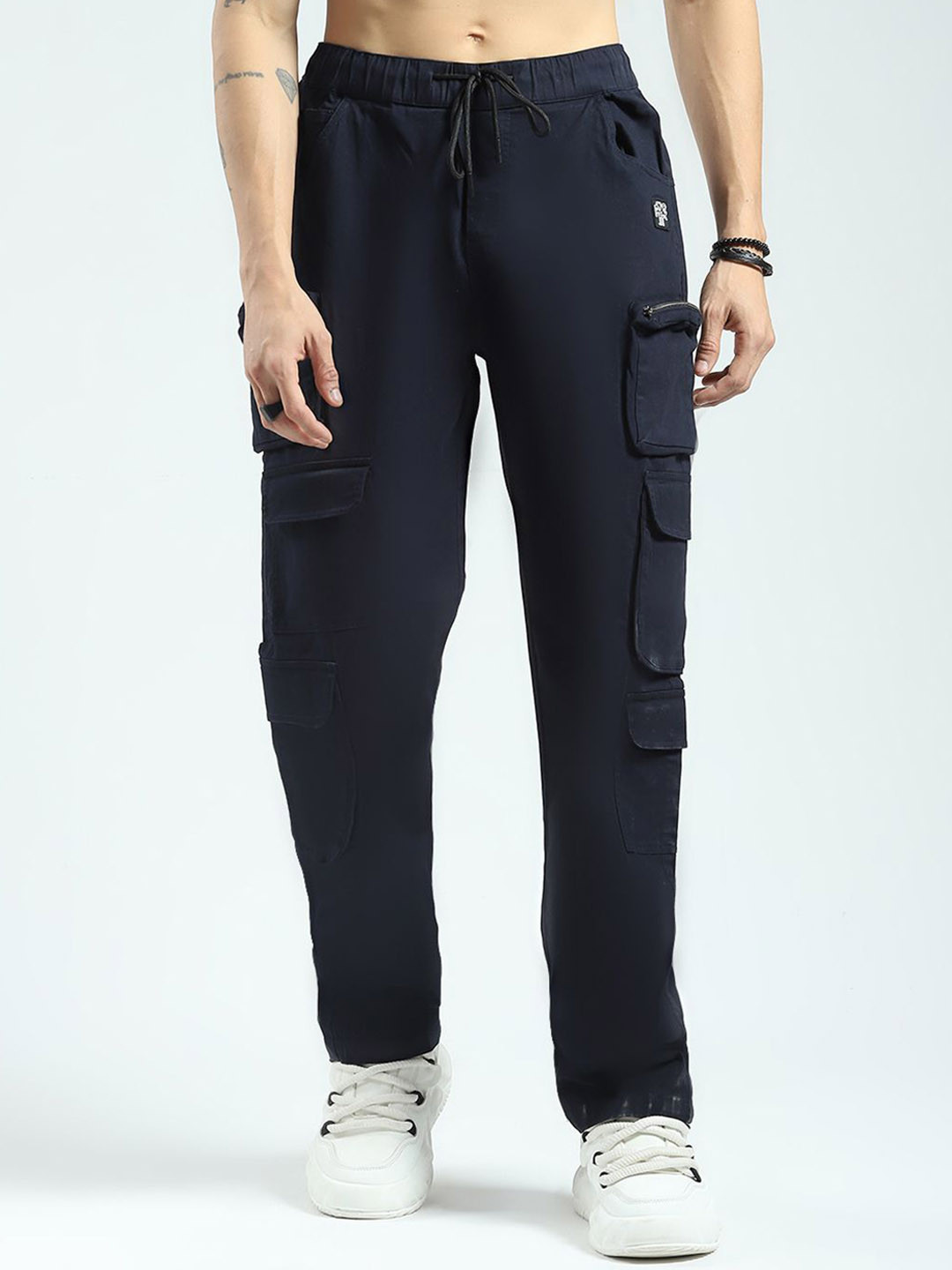 rock.it Men Straight Fit Cargo Styles Regular Trousers