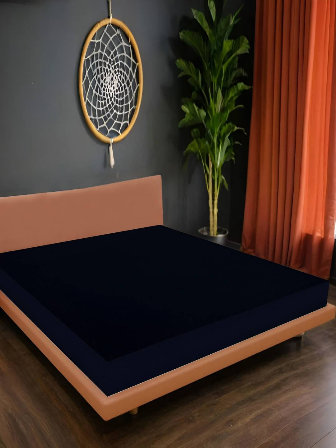 Wings Star Blue Single Cotton Breathable Mattress Protector