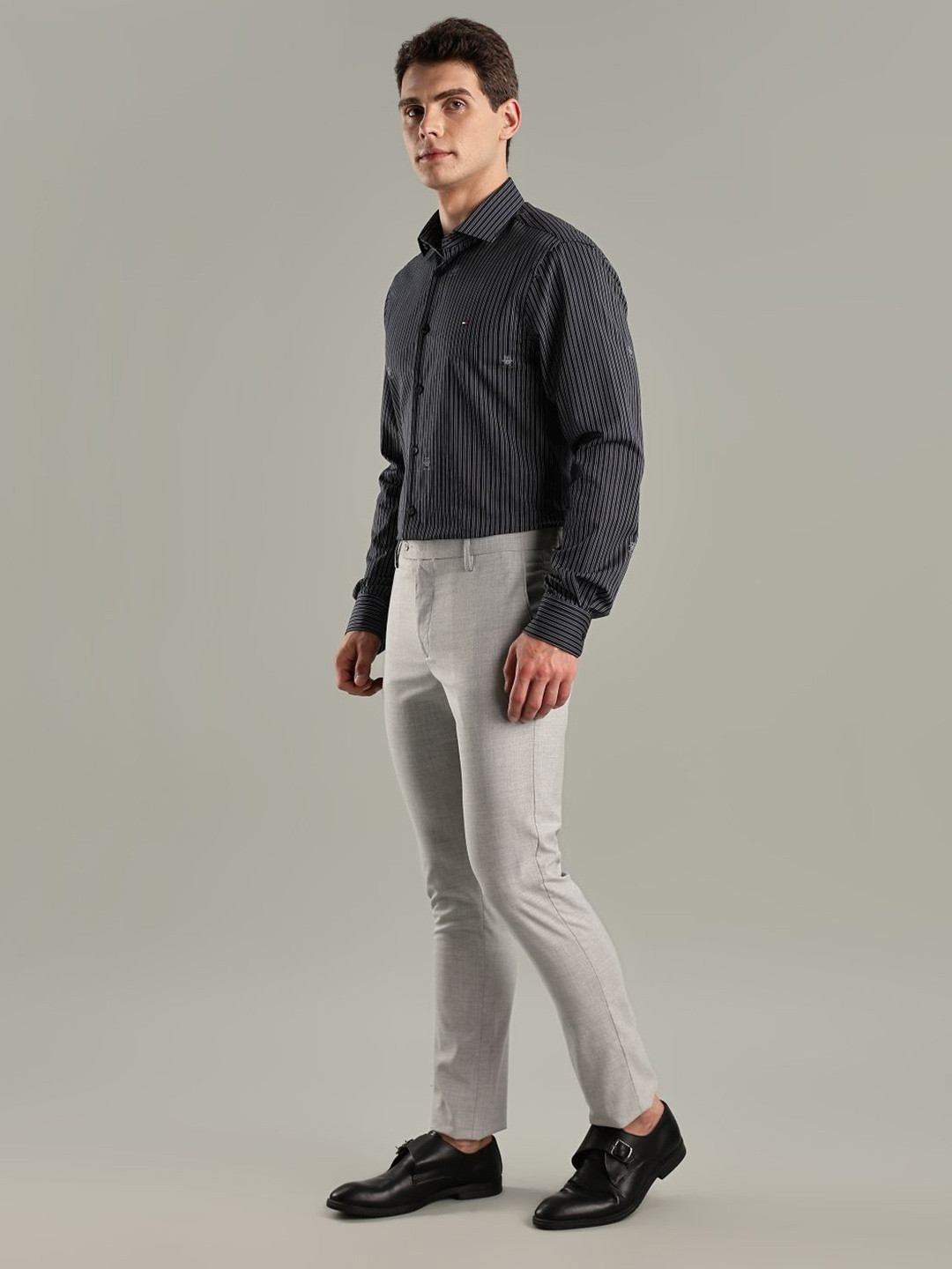 Tommy Hilfiger Slim Fit Striped Formal Shirt