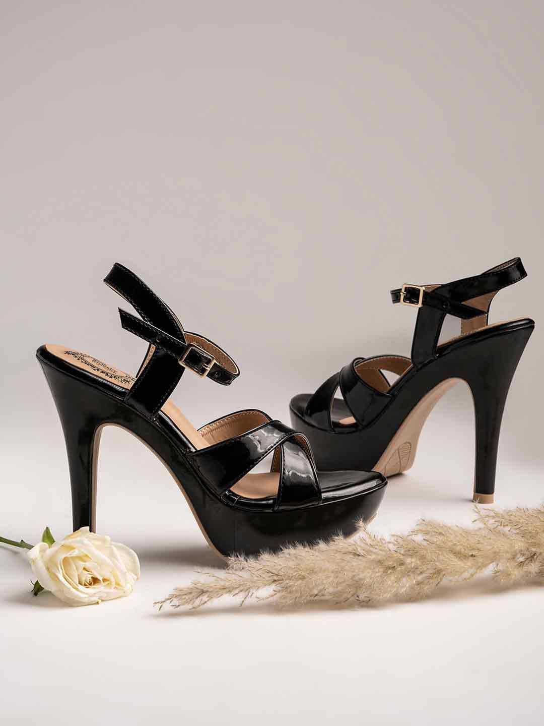 Stylestry Women Peep Toe Stiletto Heel Sandals