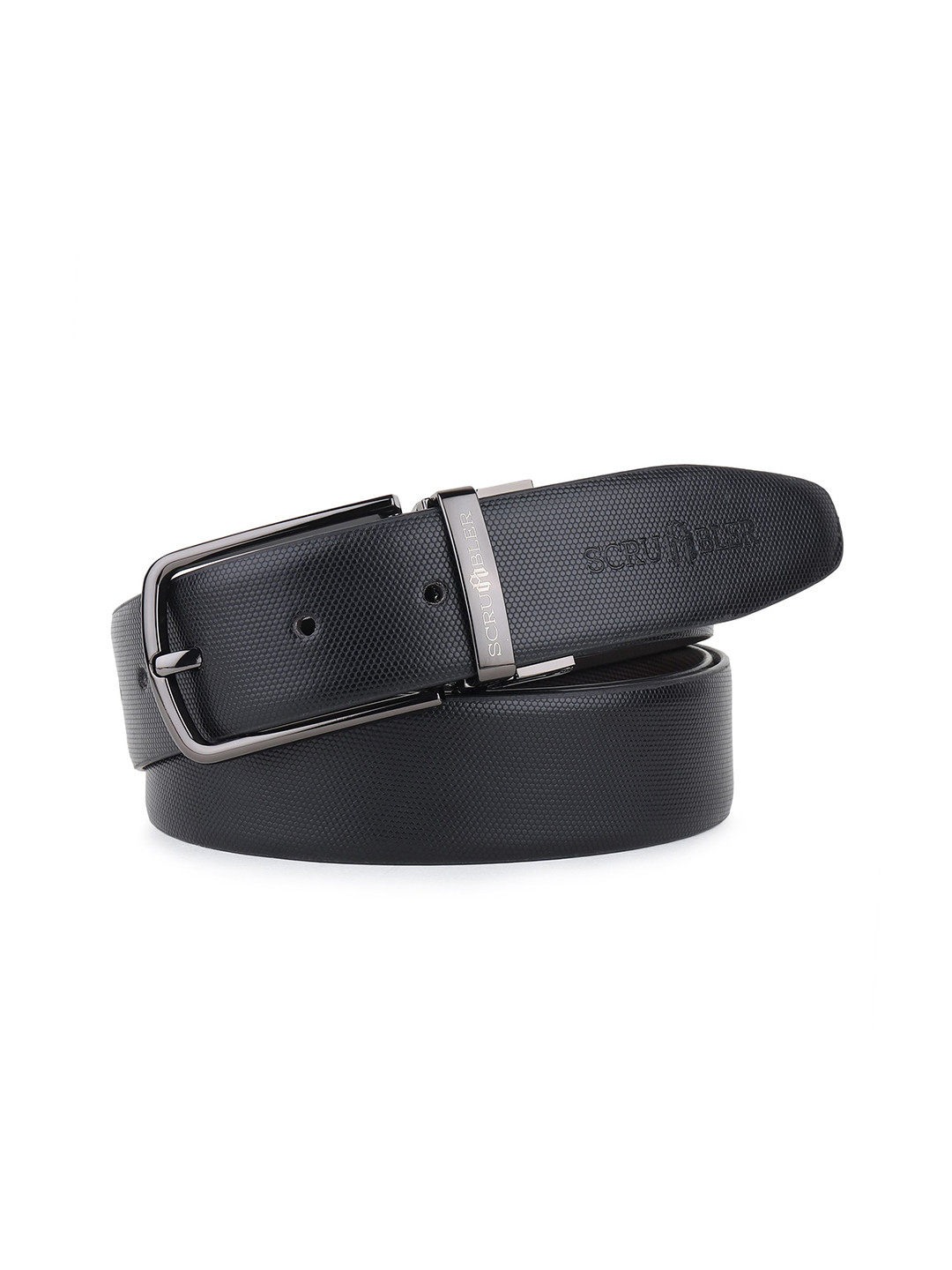 Scrumbler Men Textured Leather Reversible Formal Belt