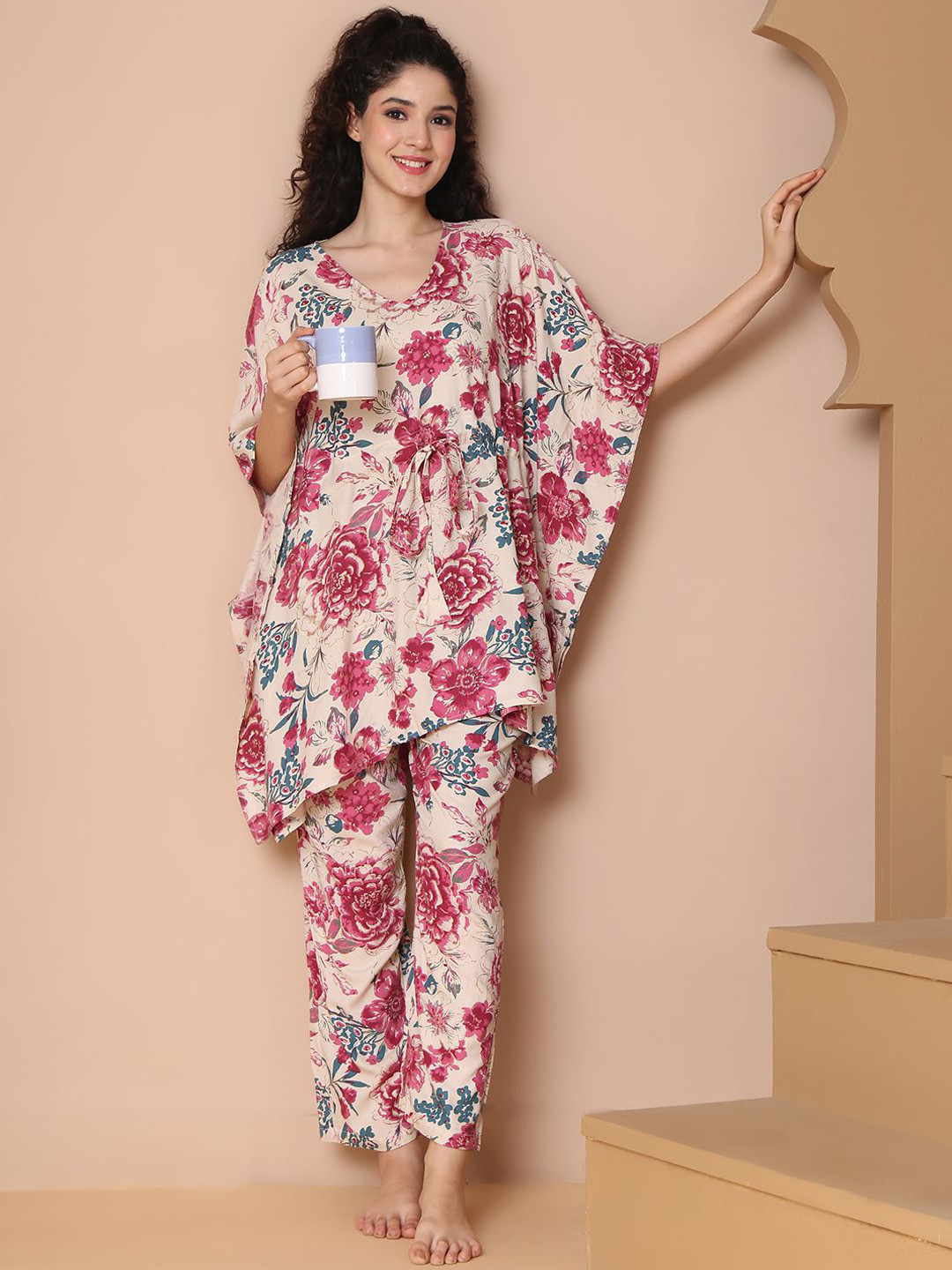 TAG 7 Women Printed Night suit Pyjamas With Top