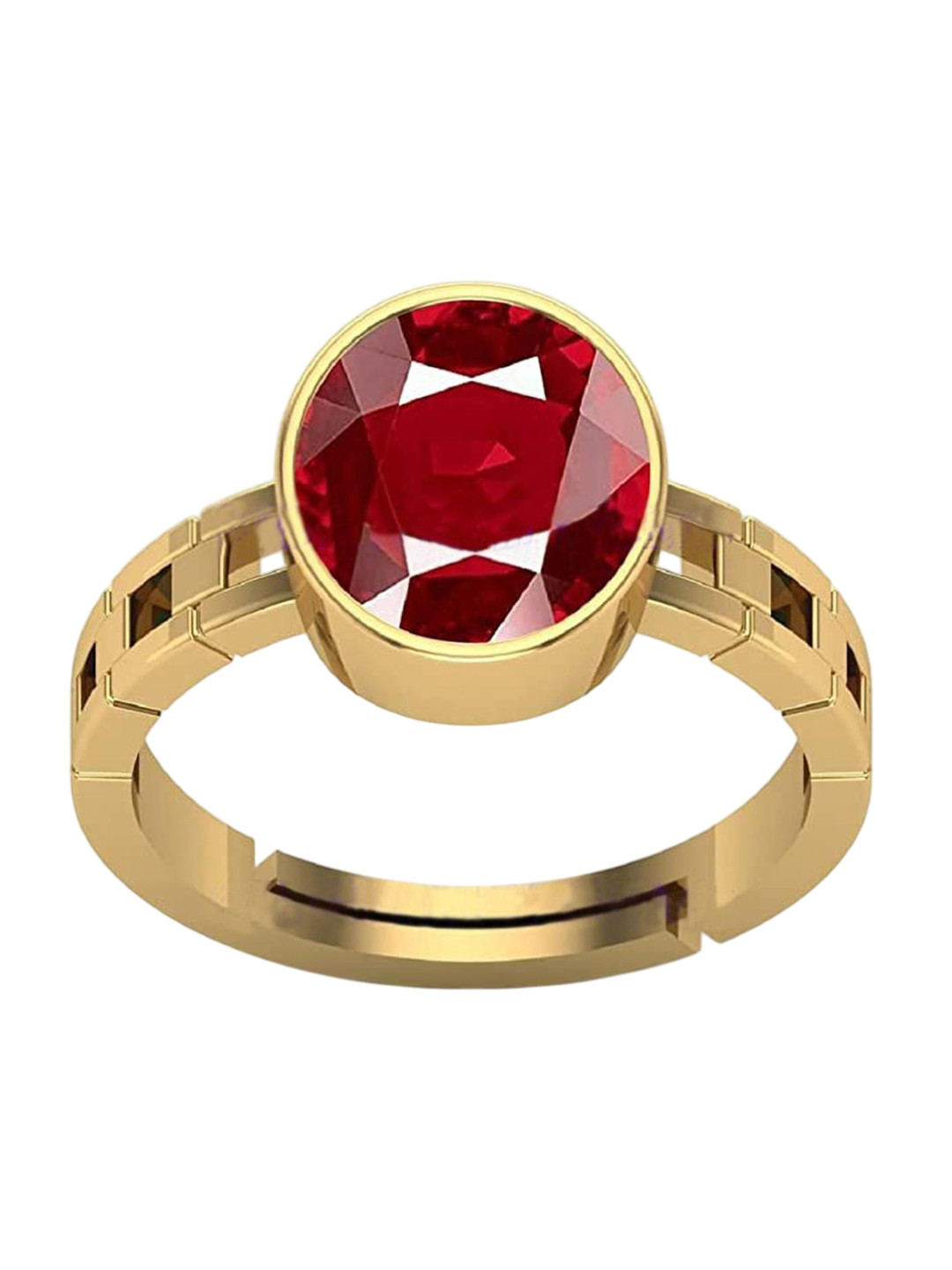 RRVGEM Ruby Stone 13.25 Ratti Finger Ring