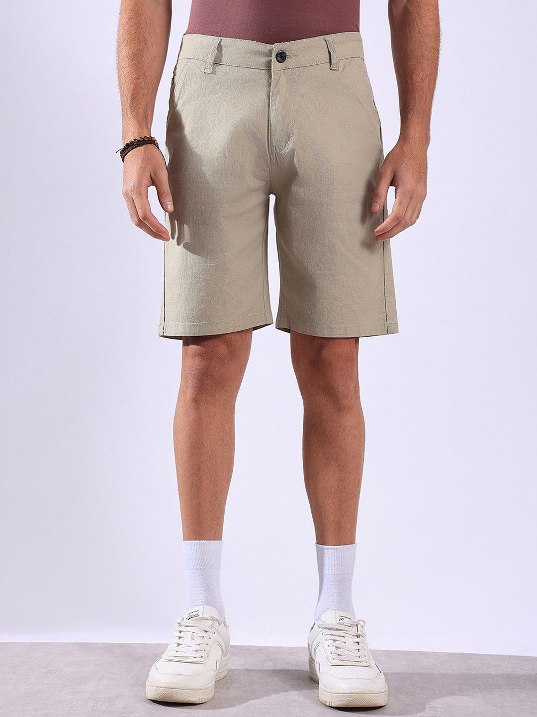 Hence Men Regular Fit Linen Chino Shorts