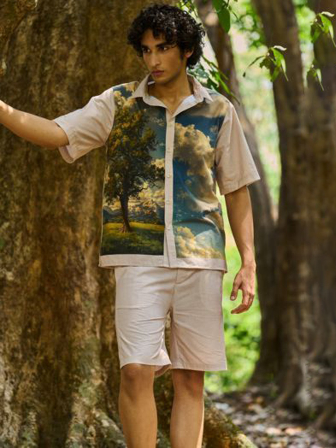 Dash and Dot Men Multi Two in One Shorts Co-Ords