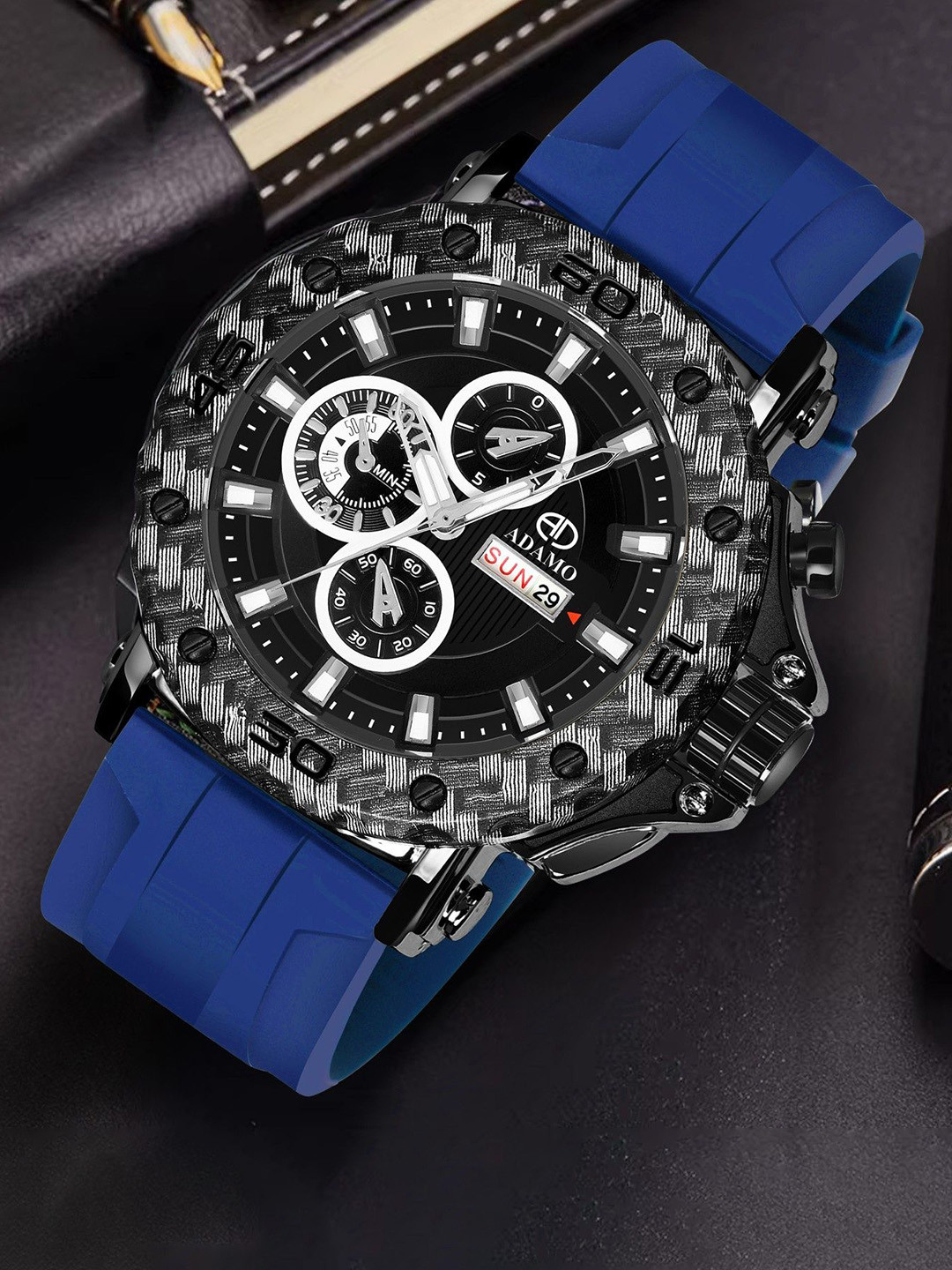 ADAMO Men Brass Embellished Dial & Straps Analogue Watch 890NBI02