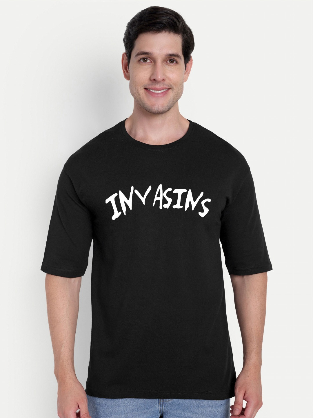 INVASINS Graphic Printed Round Neck Regular Fit T-shirt