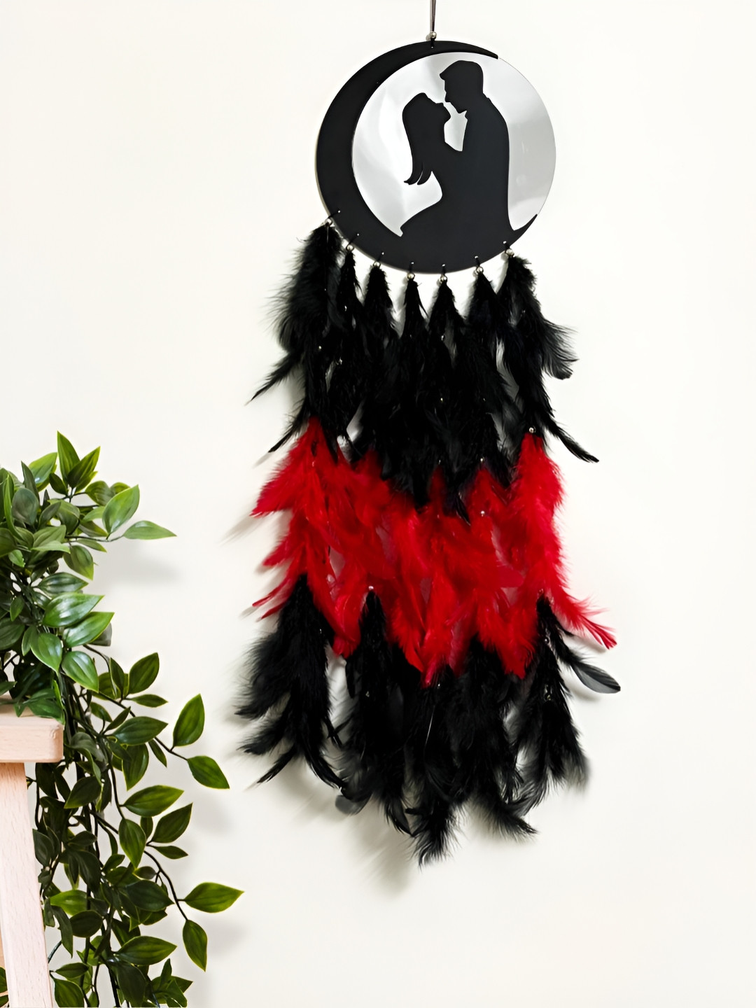 COLOR SPLASH Wood Tasselled Matte Hanging Bedroom Dream Catcher-8In