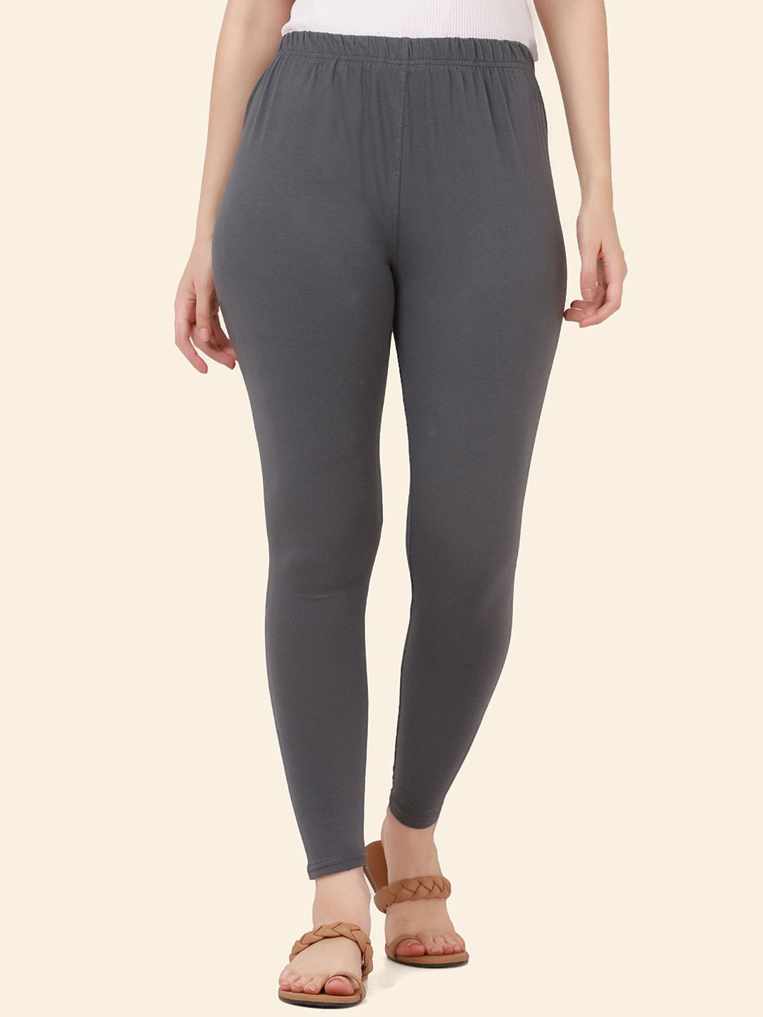 QIOA Mid Rise Ankle Length Leggings