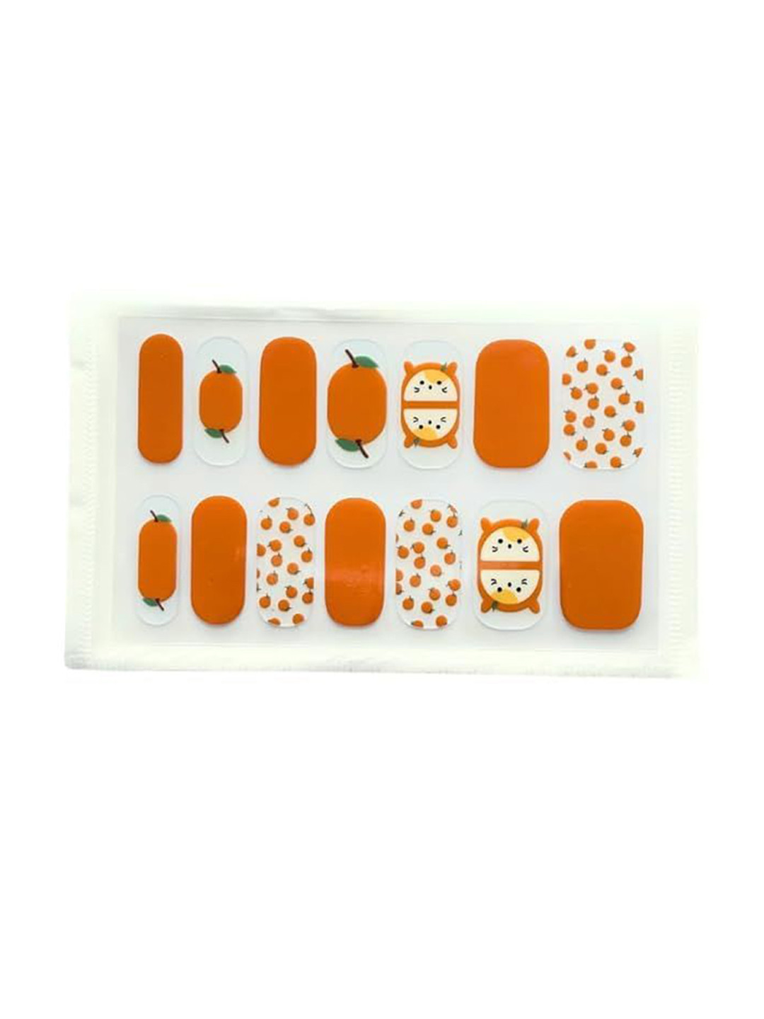 Hawtever Set Of 14 Long Lasting Nail Wraps - Hello Orange