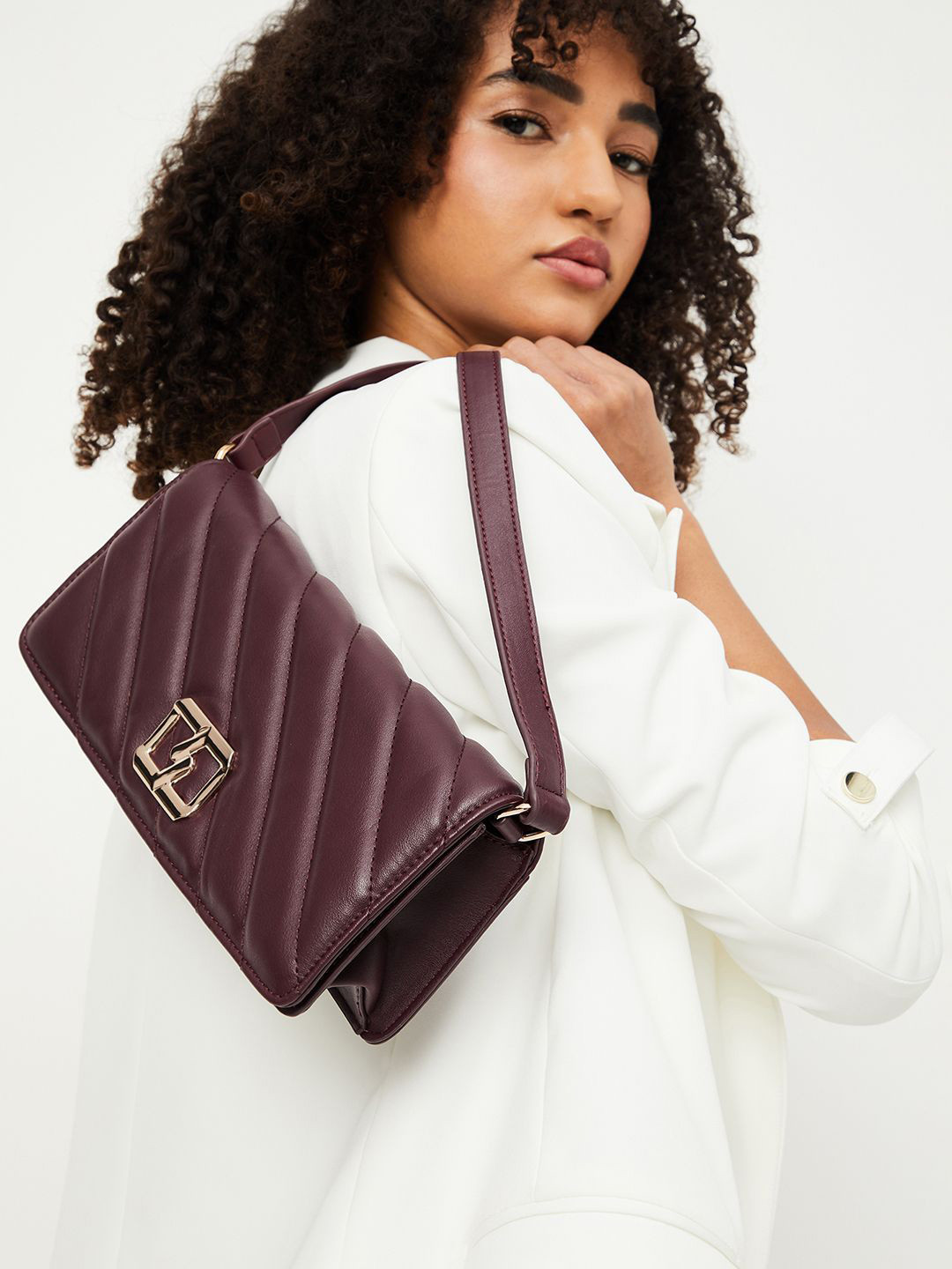 max One Handle Quilted Small Shoulder Bag