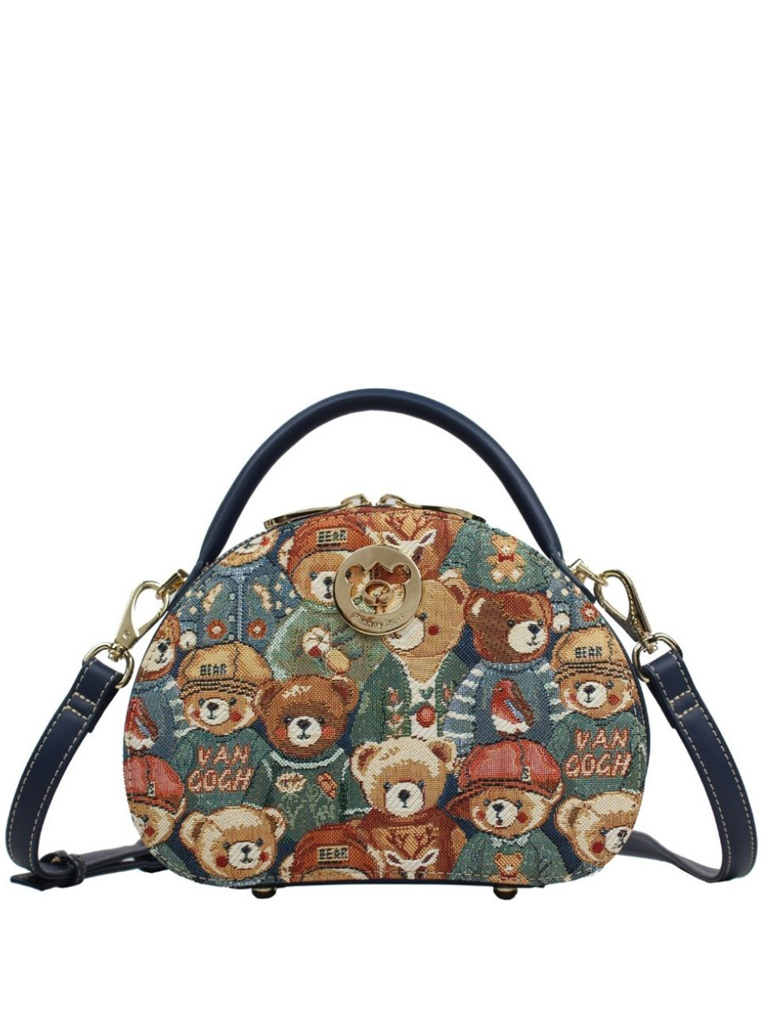 Henney Bear Textured Structured Sling Bag