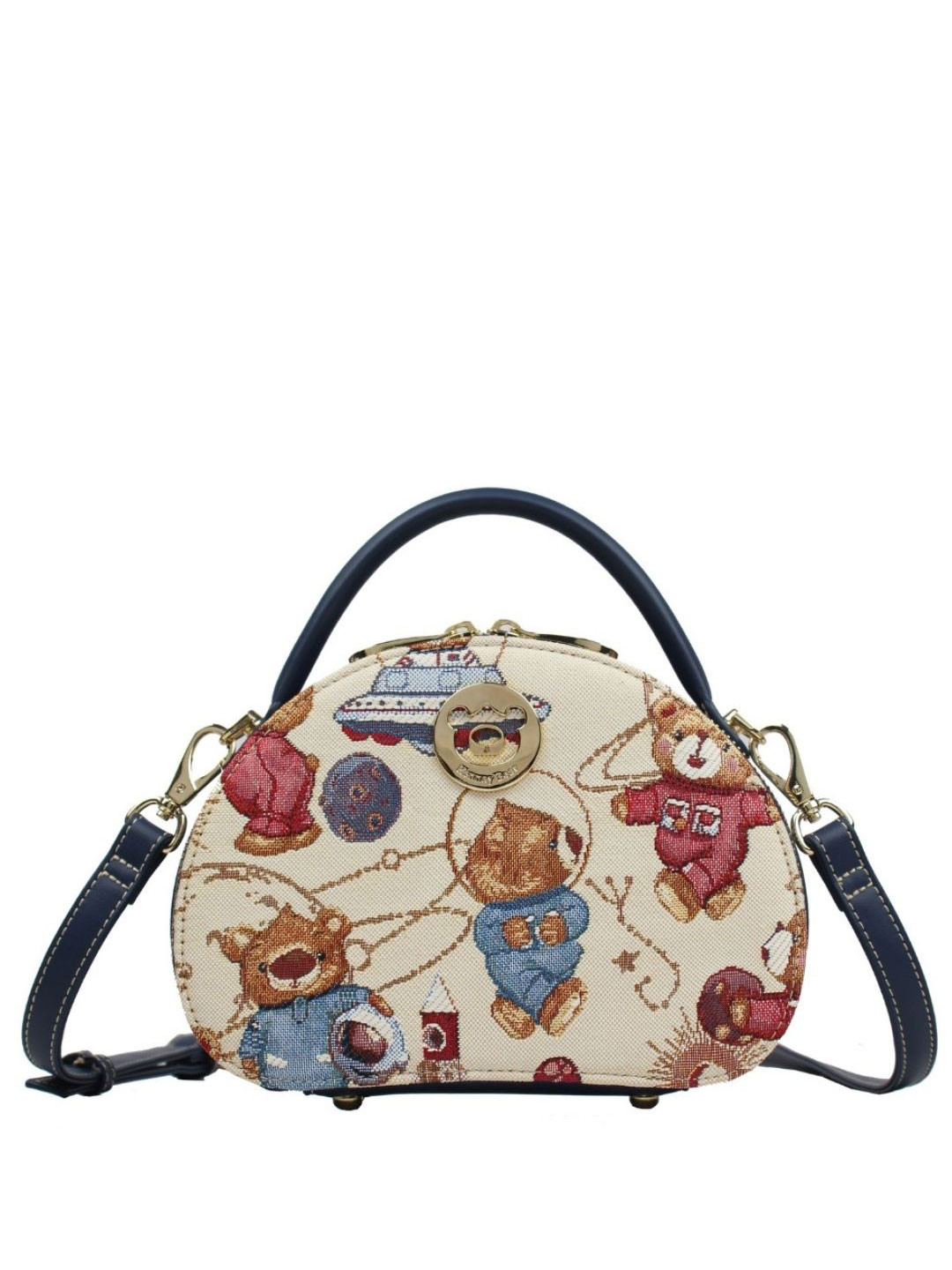 Henney Bear Textured Structured Sling Bag