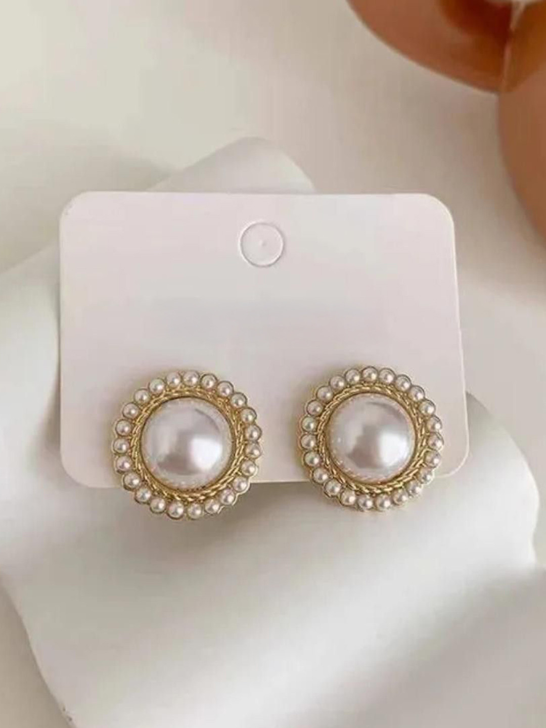SZN Korean Artificial Beads Circular Studs
