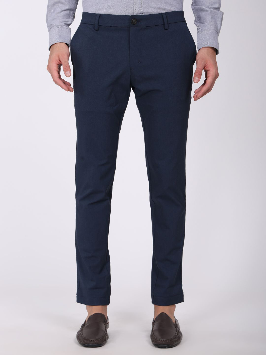 Indian Terrain Men Urban - C Tapered Fit Plain Formal Trousers