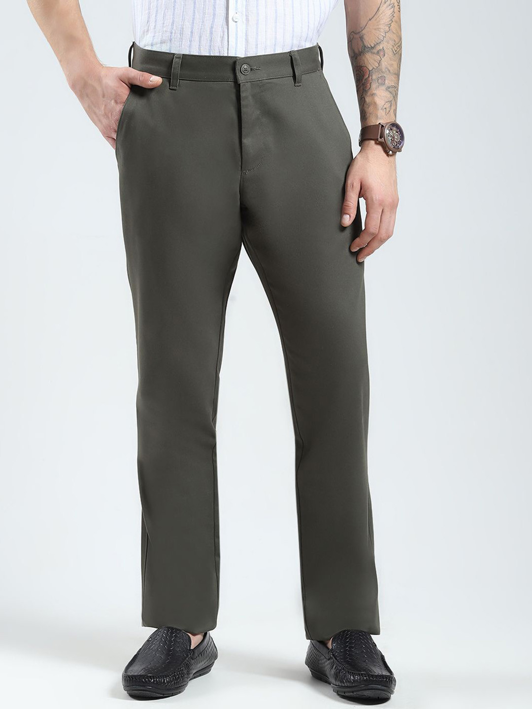 Monte Carlo Men Mid-Rise Formal Trousers