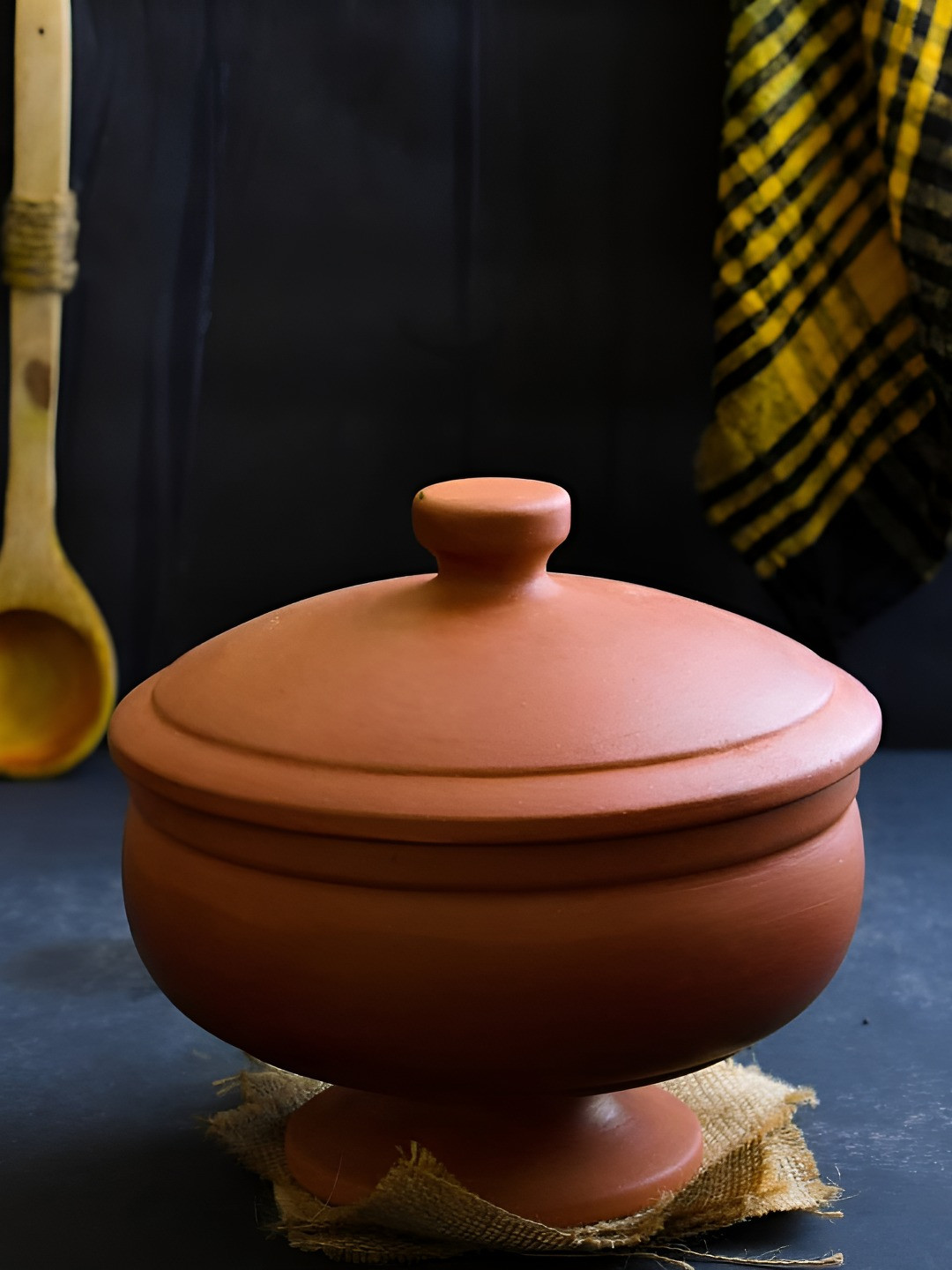 The handicraftian Red 2025 1 Pieces Terracotta Microwave Safe Serving Bowl