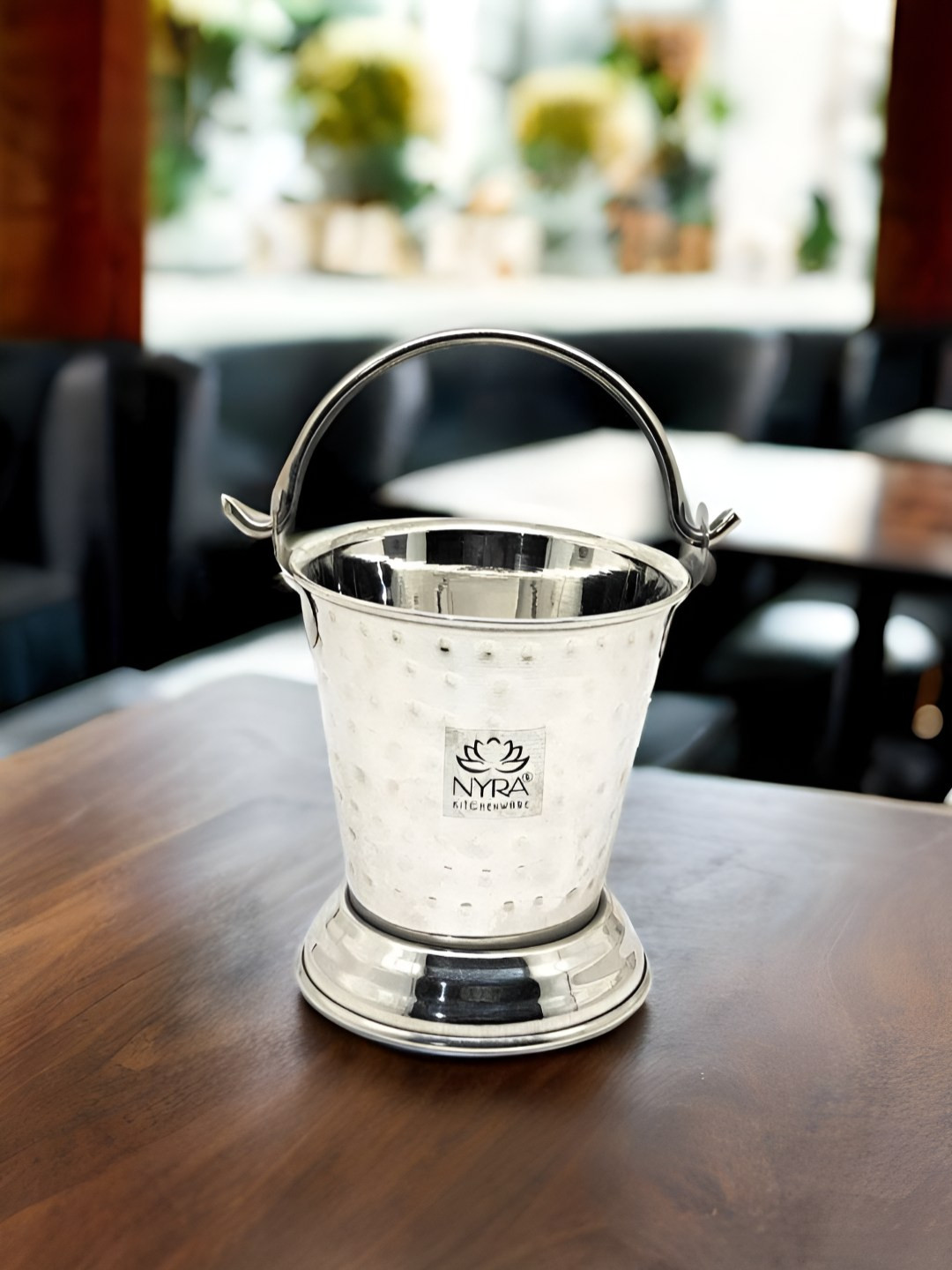 Nyra Kitchenware Stainless Steel Hammered Designed Mini-Serving Balti-300 ml