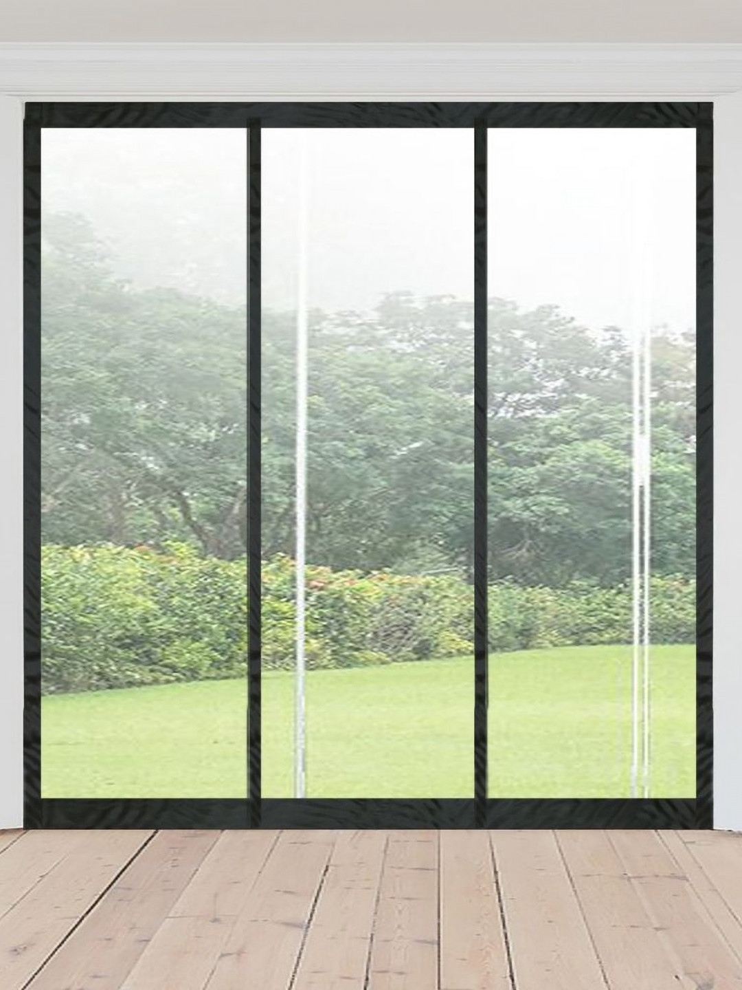 The Furnishing Tree Transparent & Black Magnetic AC Curtain