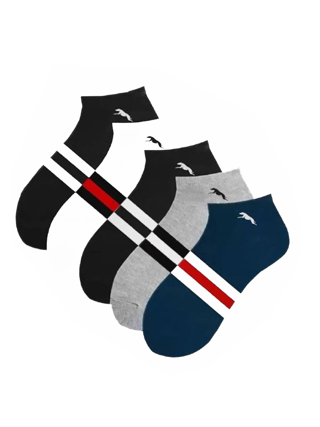 Winget Pack Of 5 Striped Cotton Ankle Length Socks