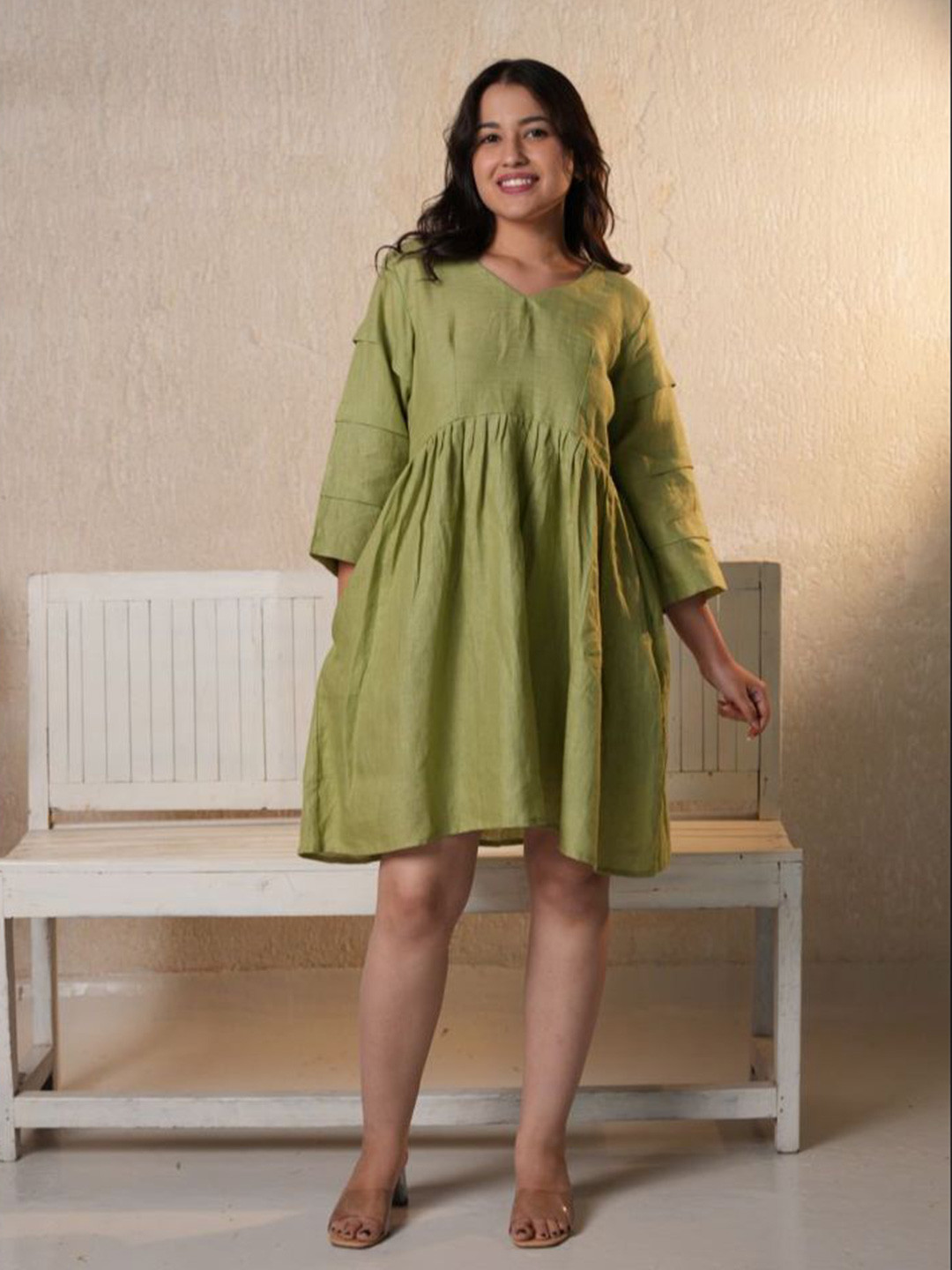 Pratha-house of linen Women A-Line Dress