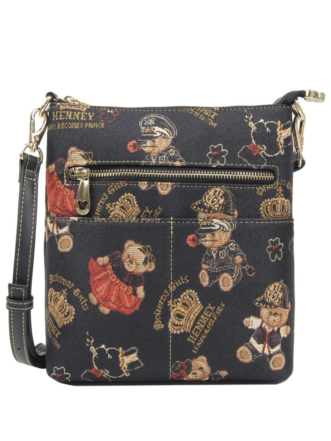 Henney Bear Women Textured Structured Sling Bag