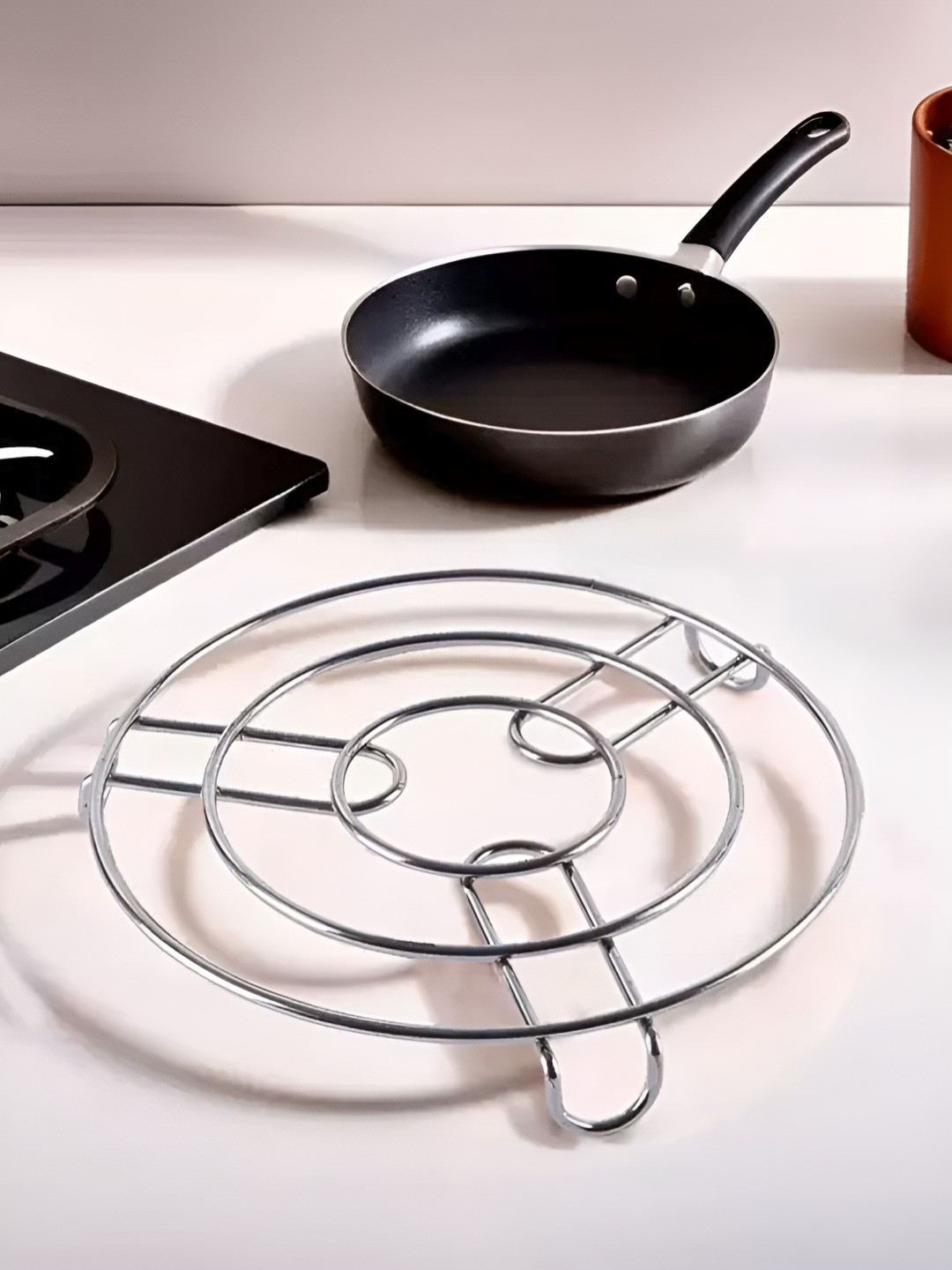 Nyra Kitchenware Stainless Steel Round Steaming Trivet Stand