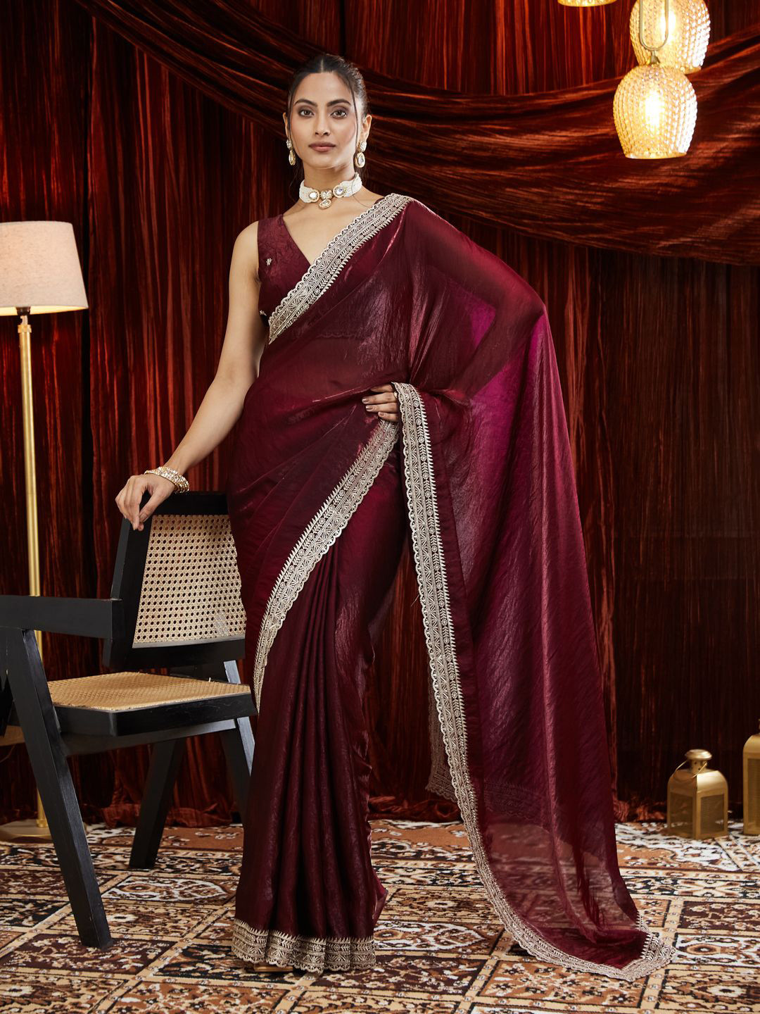 kasee Women Embroidered Border Silk Saree