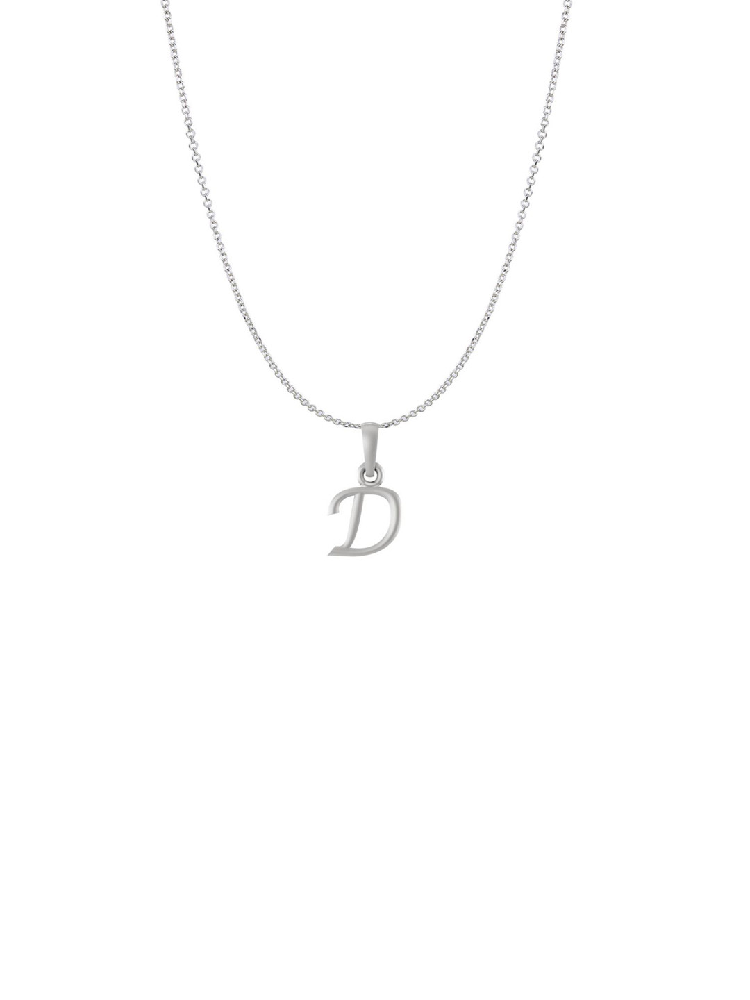 AKSHAT SAPPHIRE 925 Sterling Silver D Alphabet Pendant with Anchor Chain