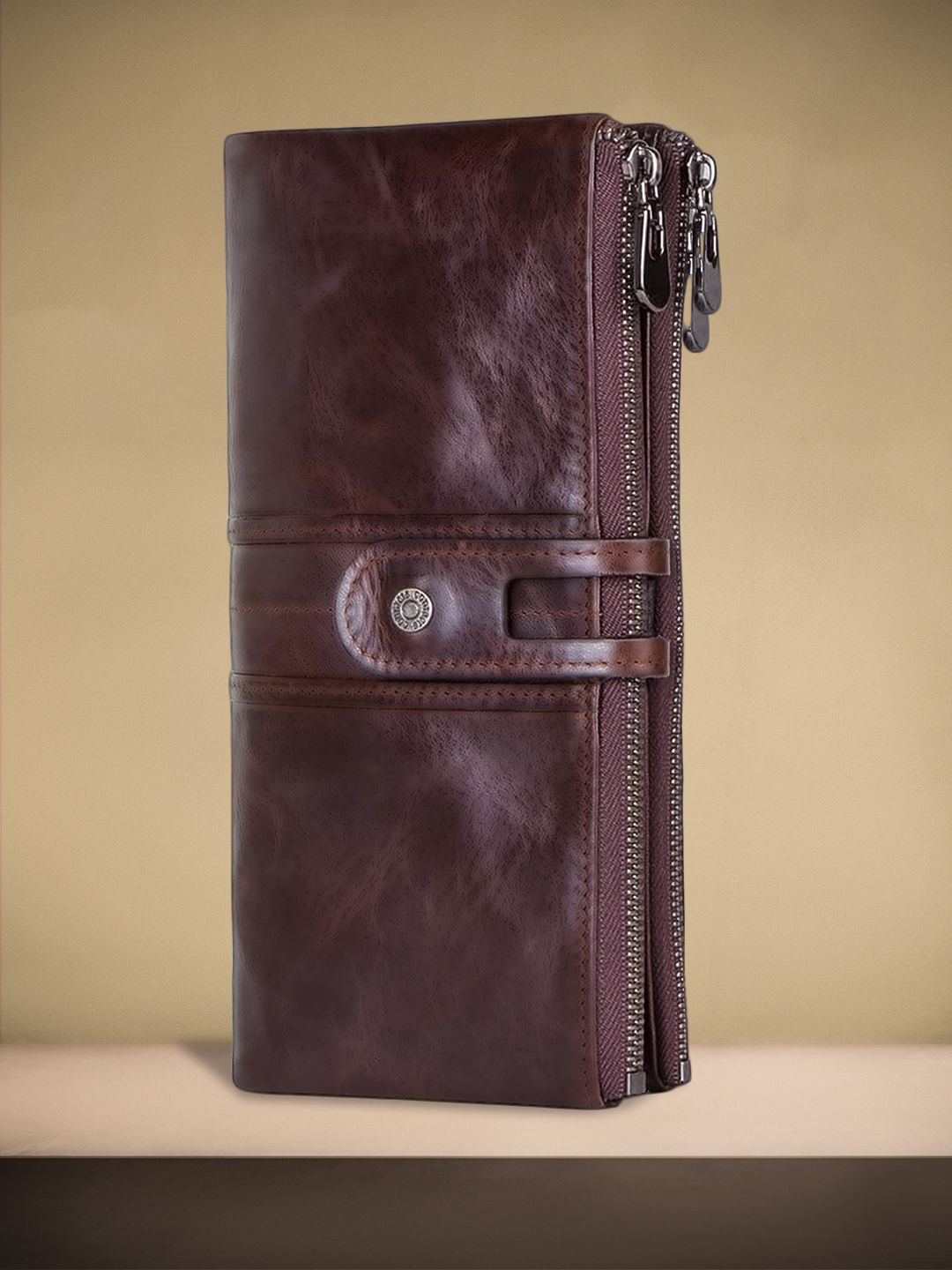 CONTACTS Women Leather Two Fold Wallet with SD Card Holder