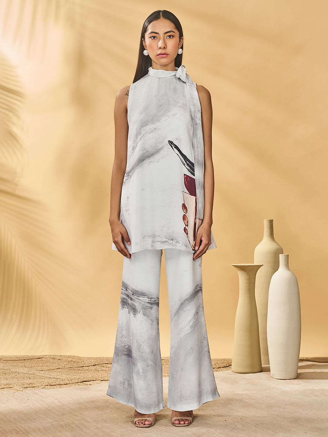 Masaba Moon & Mist Tunic Co-Ords Set